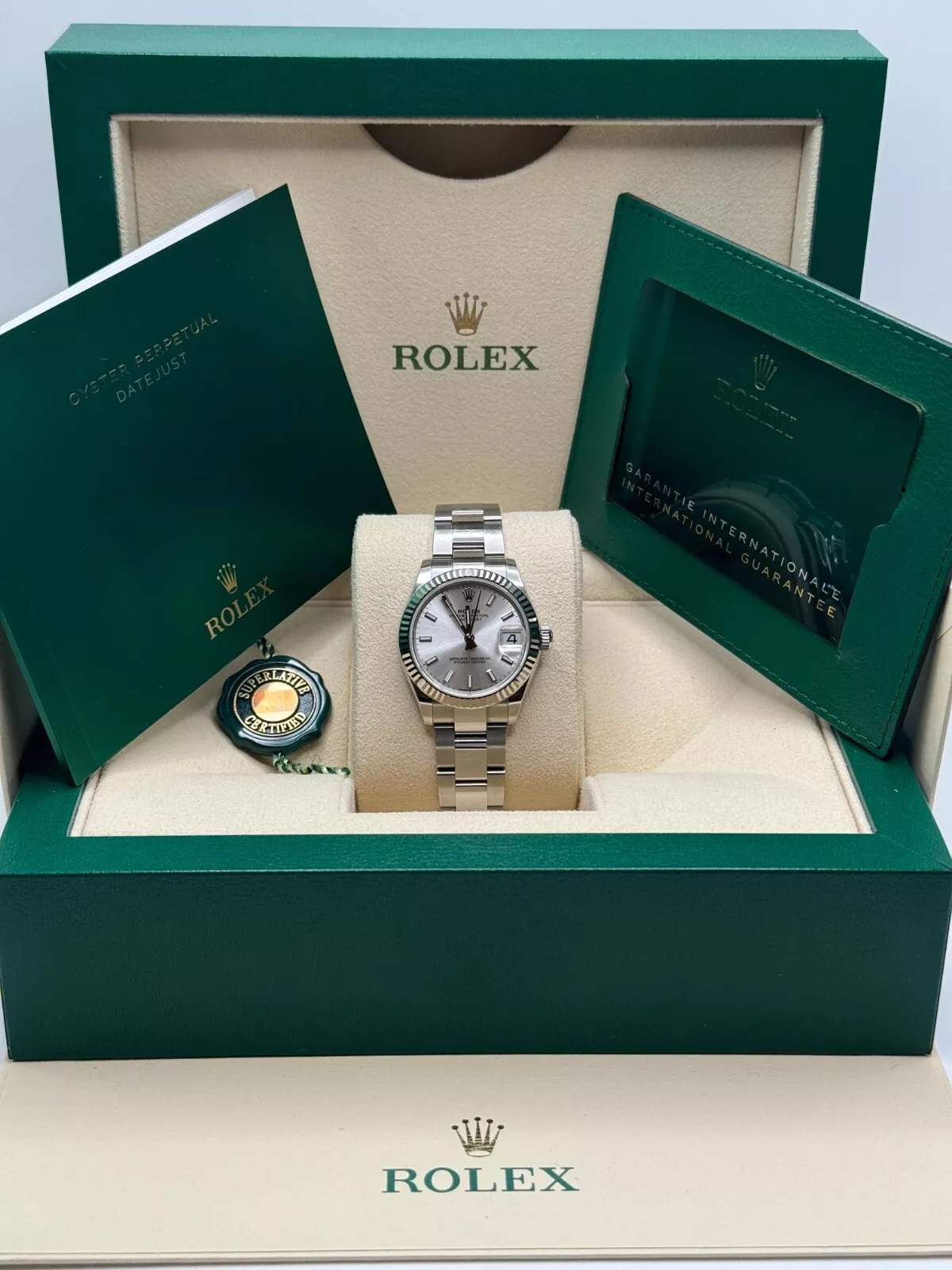 【Super Clone】ROLEX Datejust m278274-0011/0012 Silver Dial 31mm Fluted Bezel Oyster Bracelet