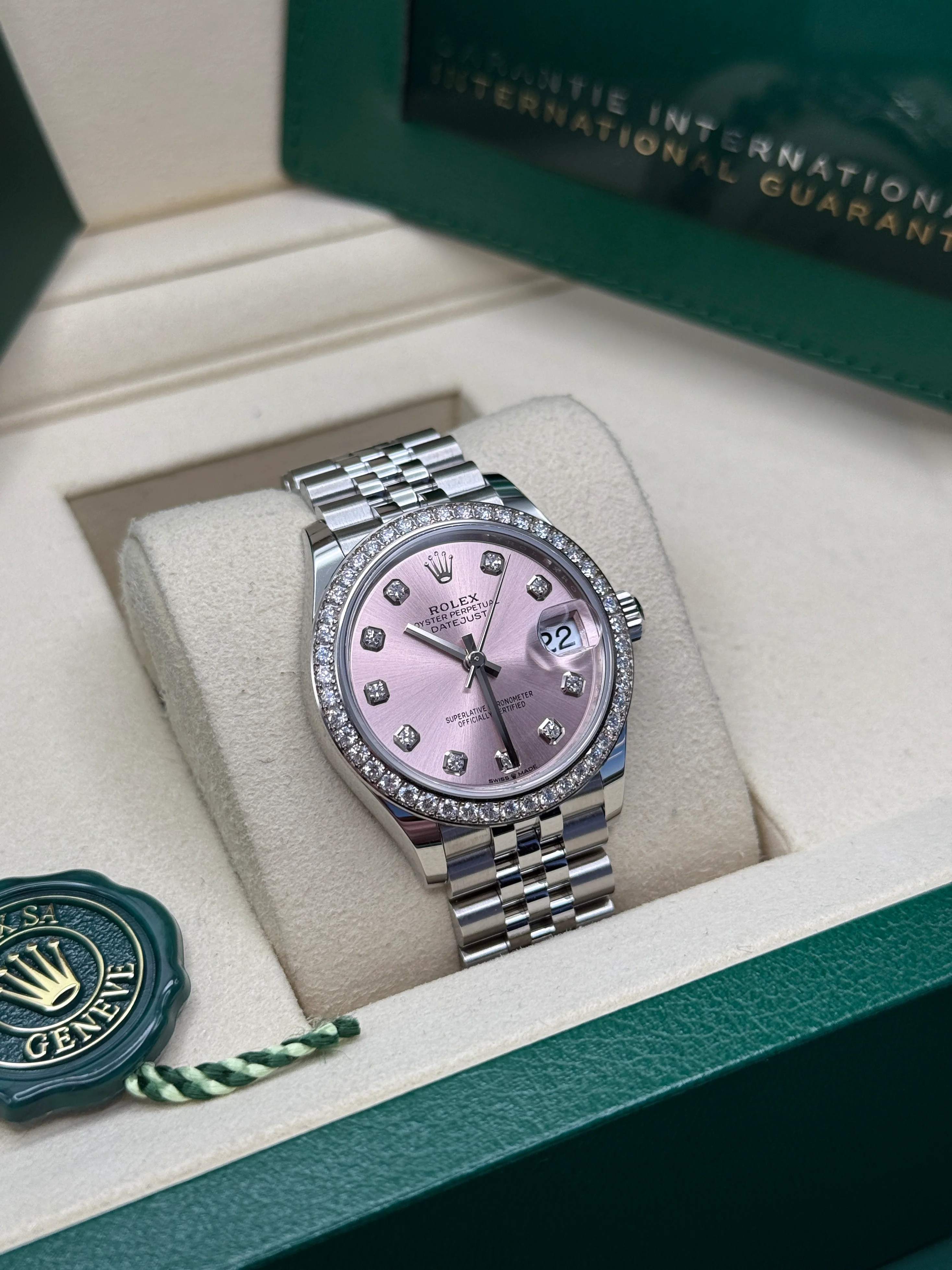 【Super Clone】ROLEX Datejust m278384RBR-0035/0036 Pink 31mm Dial Oyster Watch