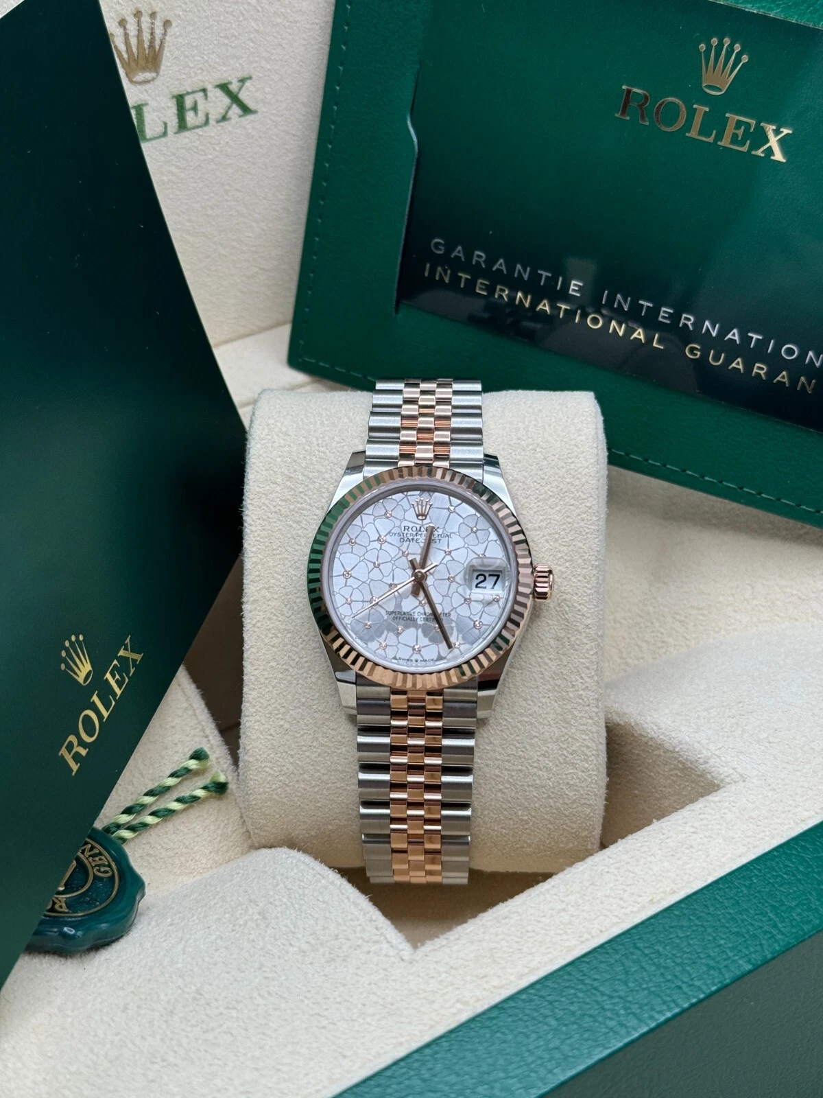【Super Clone】RLX Datejust m278271-0031/0032 Silver Floral Motif 31mm Dial Oyster Bracelet Watch