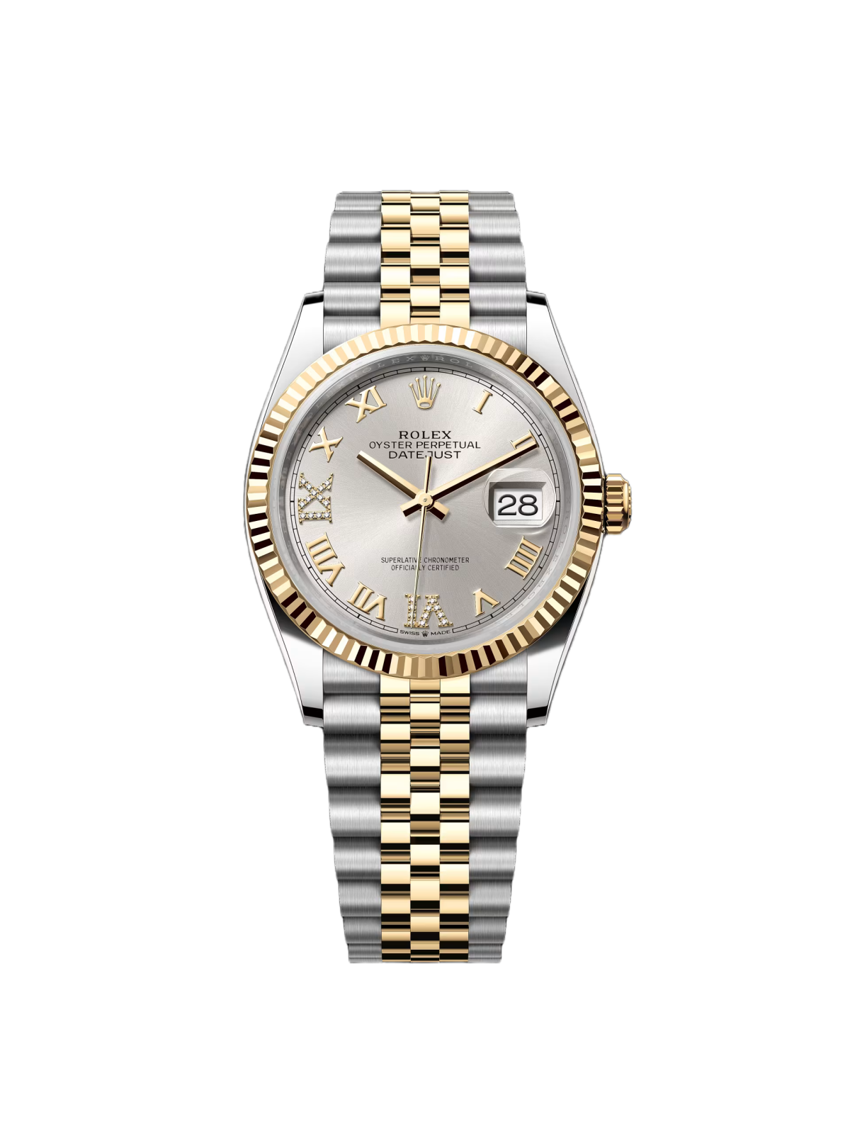 【Super Clone】ROLEX  Datejust 36mm 126233 Silver Dial Jubilee Bracelet Watch