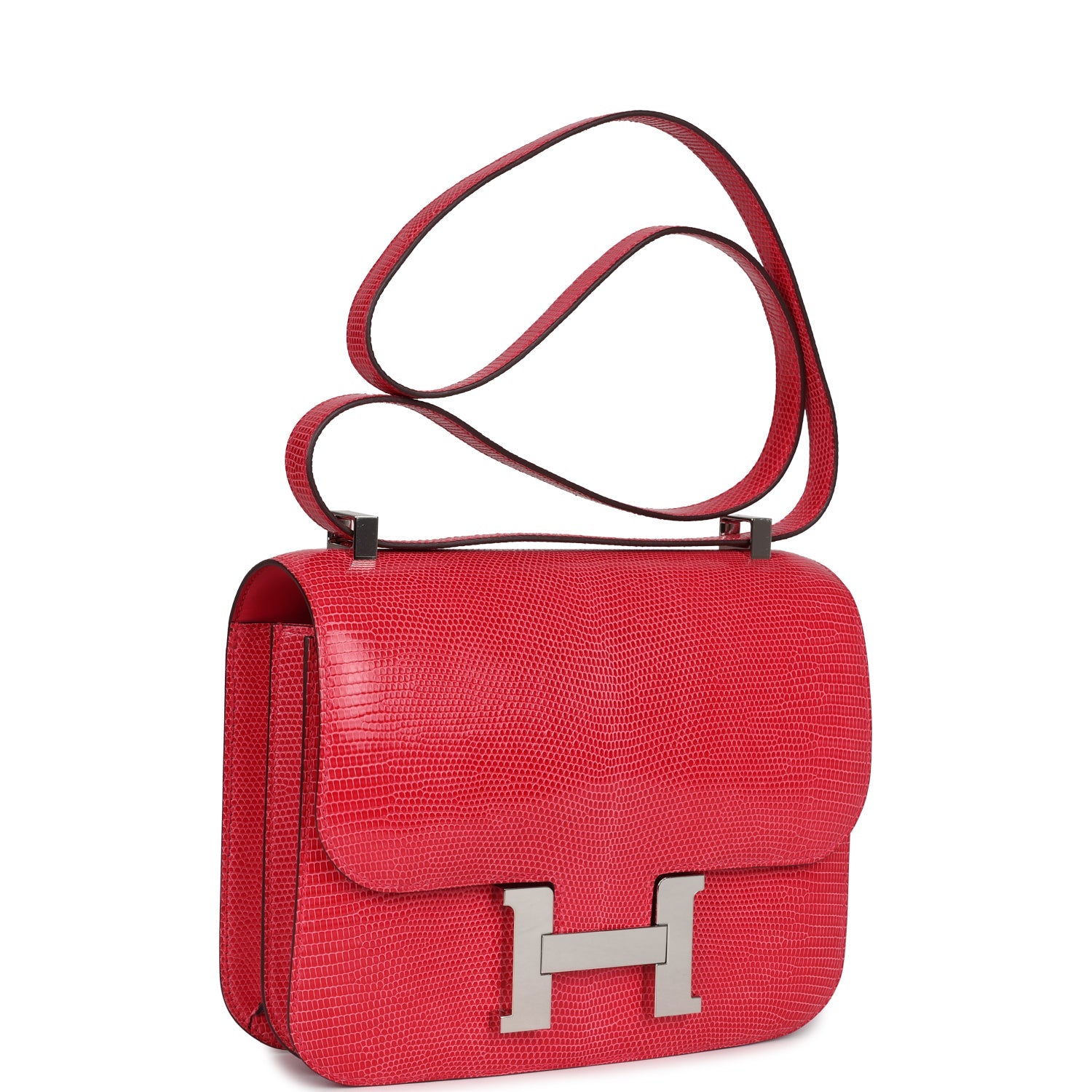 Hermès Constance 24 Rose Extreme Shiny Varanus Niloticus Lizard Palladium Hardware