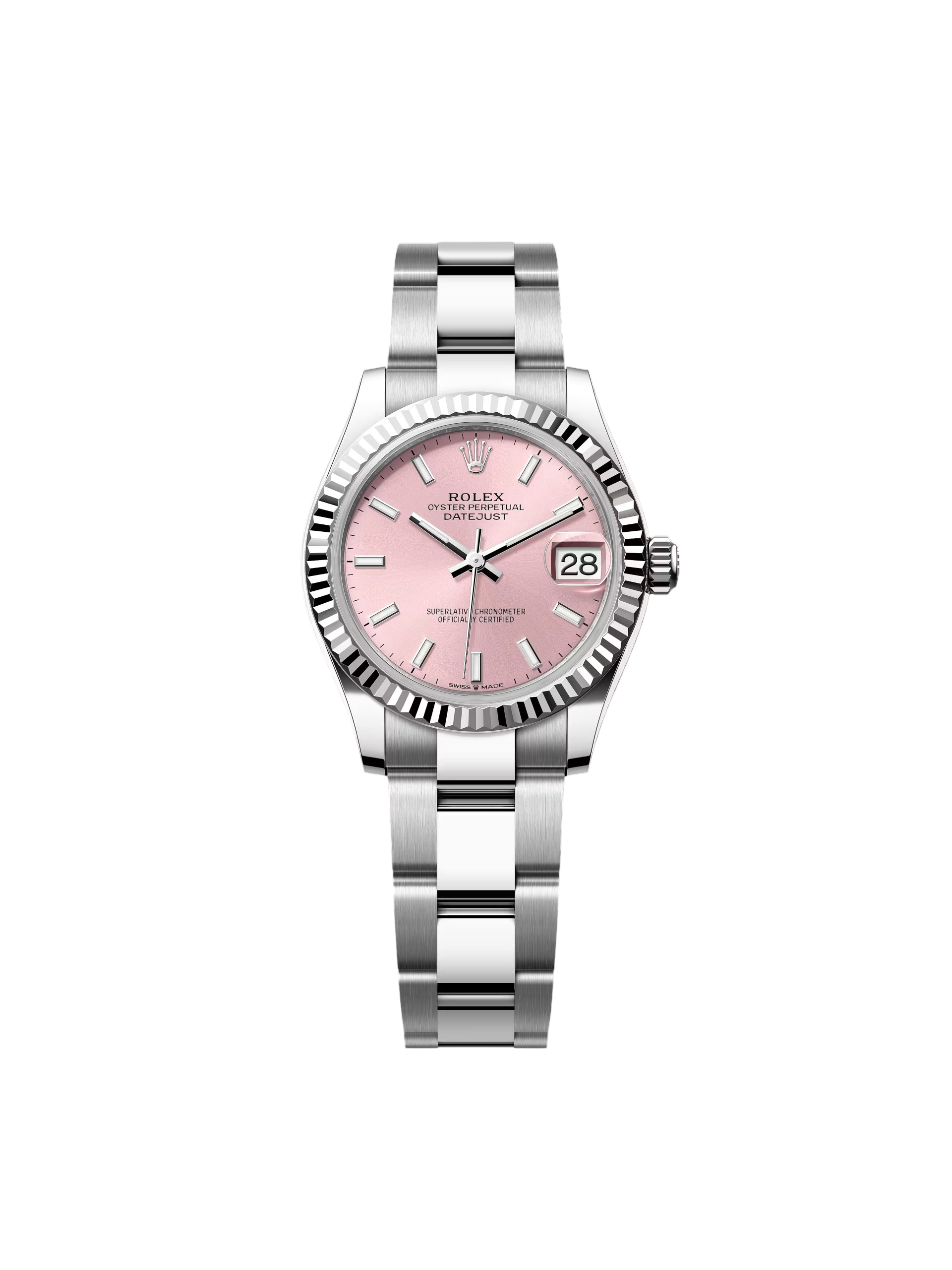【Super Clone】ROLEX Datejust m278274-0013/0014 Pink Dial 31mm Fluted Bezel Oyster Bracelet