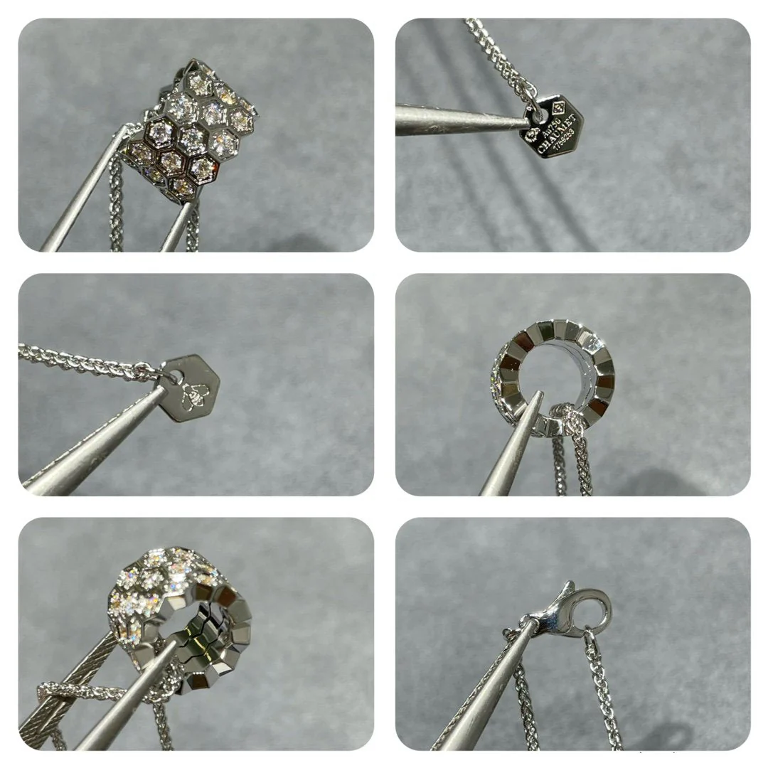 Regalia jewelryBEE LOVE DIAMOND PAVED 3 ROW NECKLACE