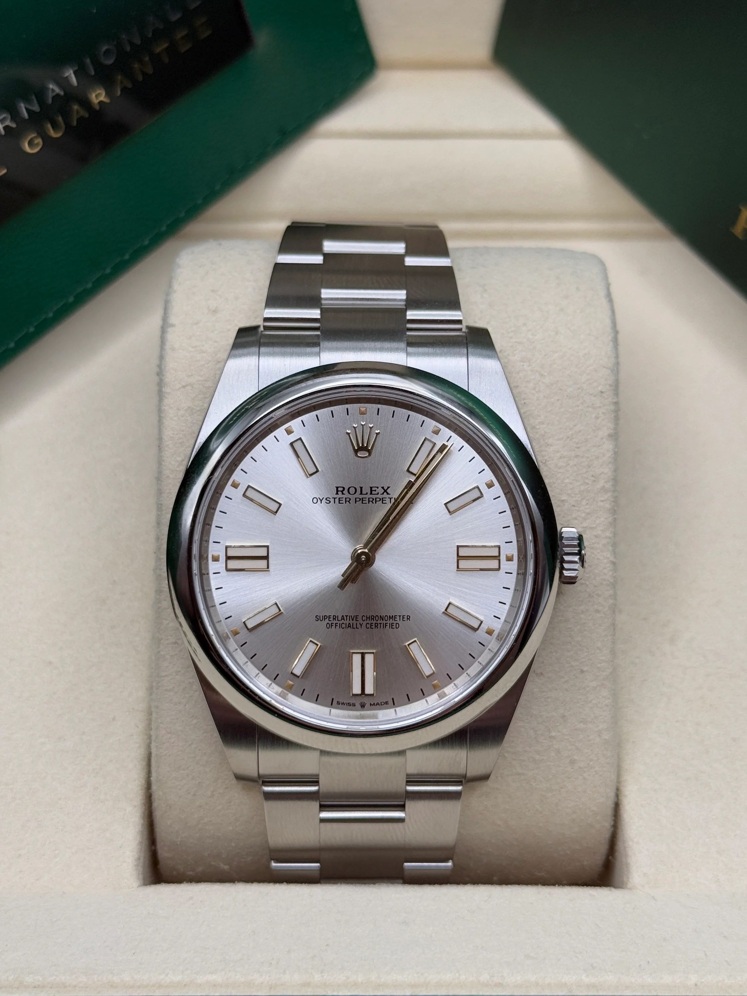 【Super Clone】ROLEX Oyster Perpetual 41mm 124300-0001 Stainless Steel Silver Index Dial Watch