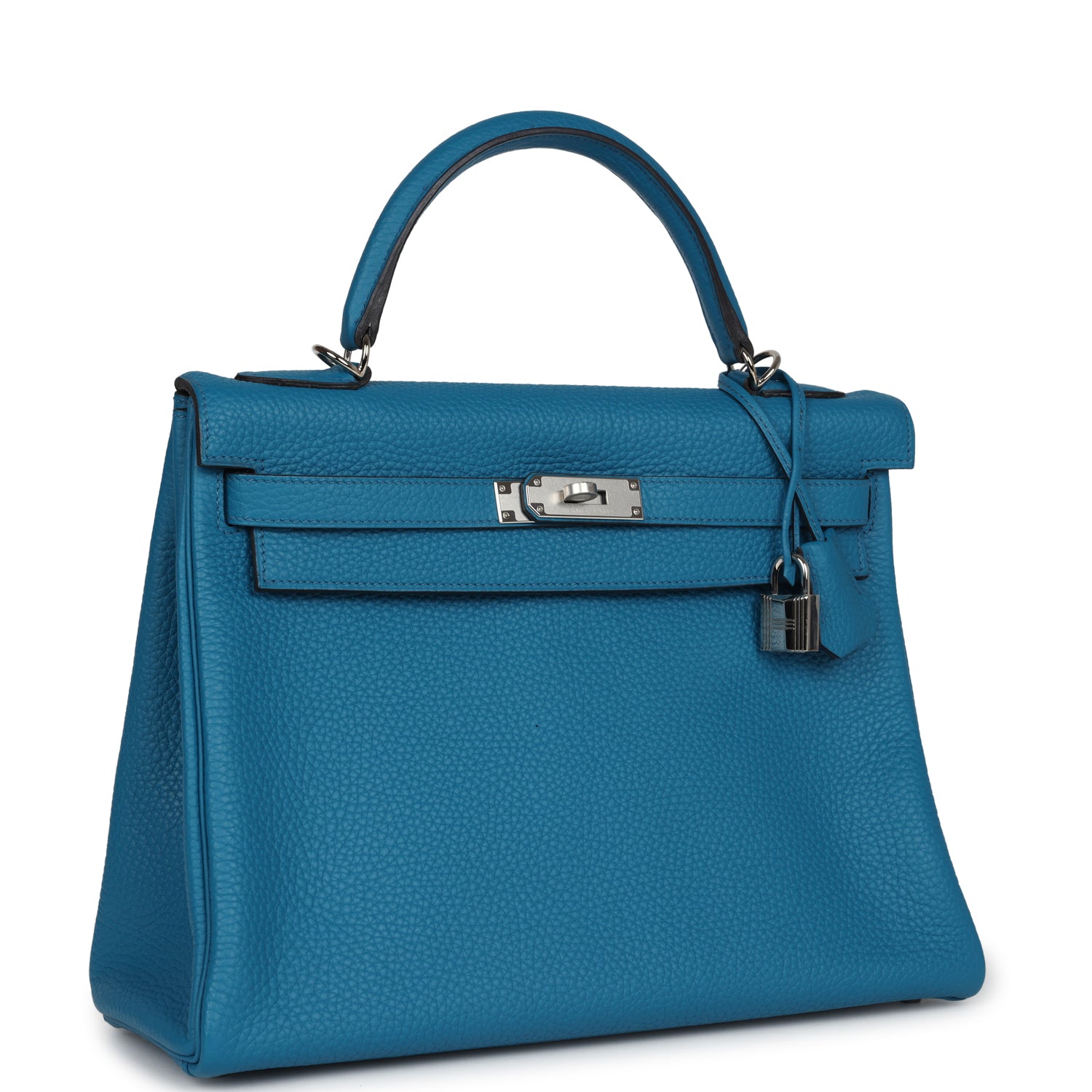 Hermès Kelly Retourne 32 Cobalt Clemence Palladium Hardware
