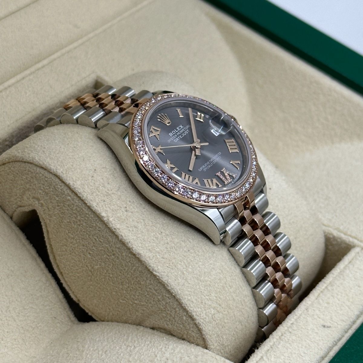 【Super Clone】ROLEX Datejust m278381-0029/0030 Slate Roman Diamond Dial Diamond-Set Bezel 31mm