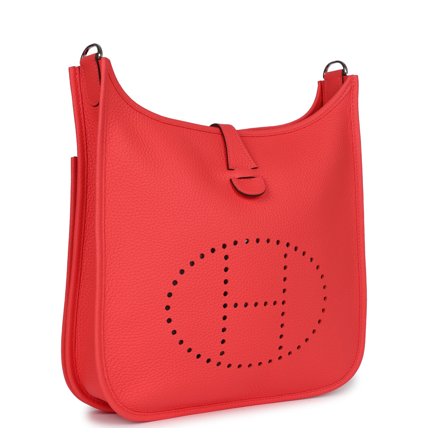 Hermès Evelyne III PM Rose Texas Clemence Palladium Hardware
