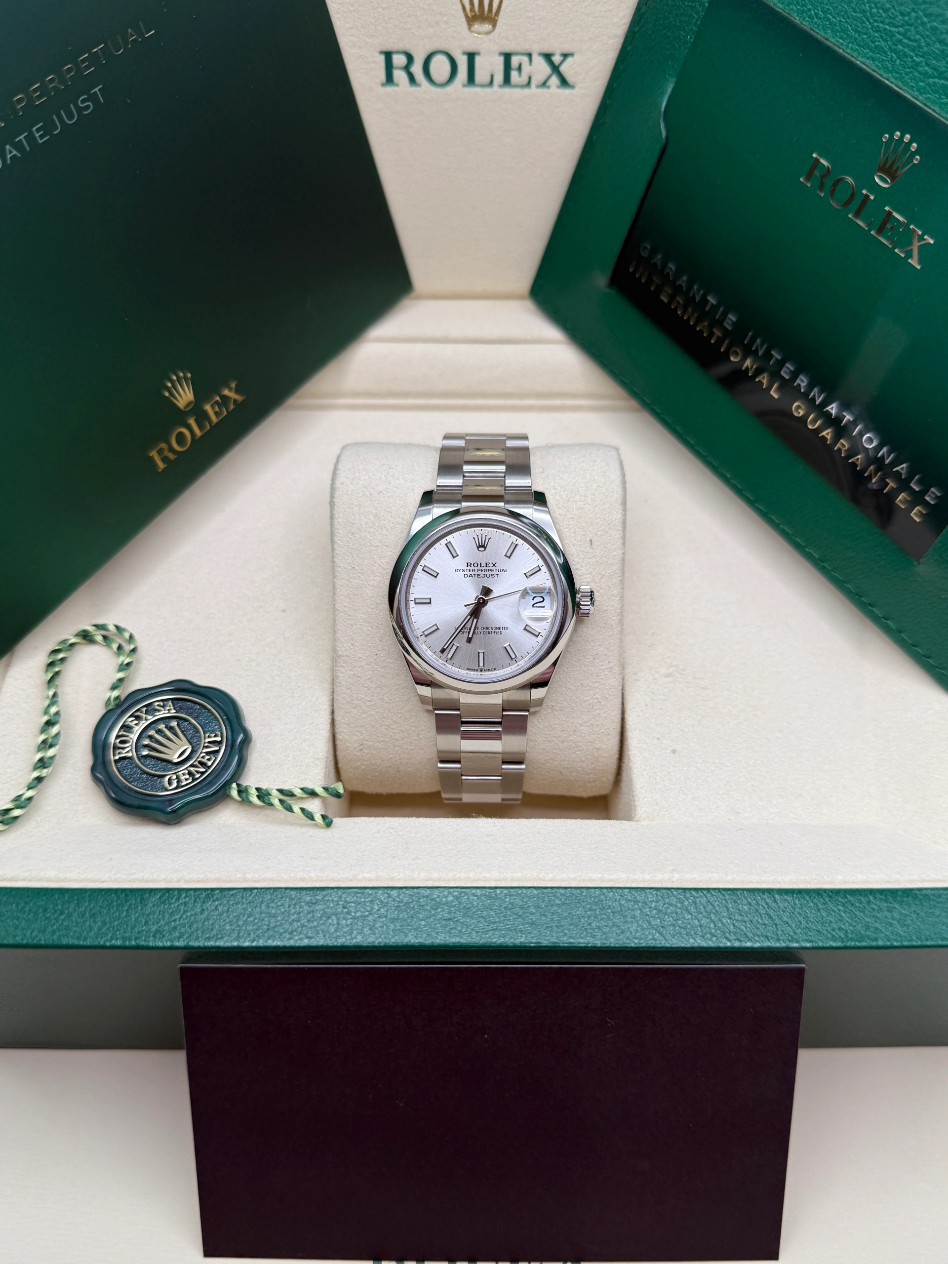 【Super Clone】ROLEX Datejust m278240-0005/0006 31mm  Silver Index Domed Bezel Oyster Oystersteel