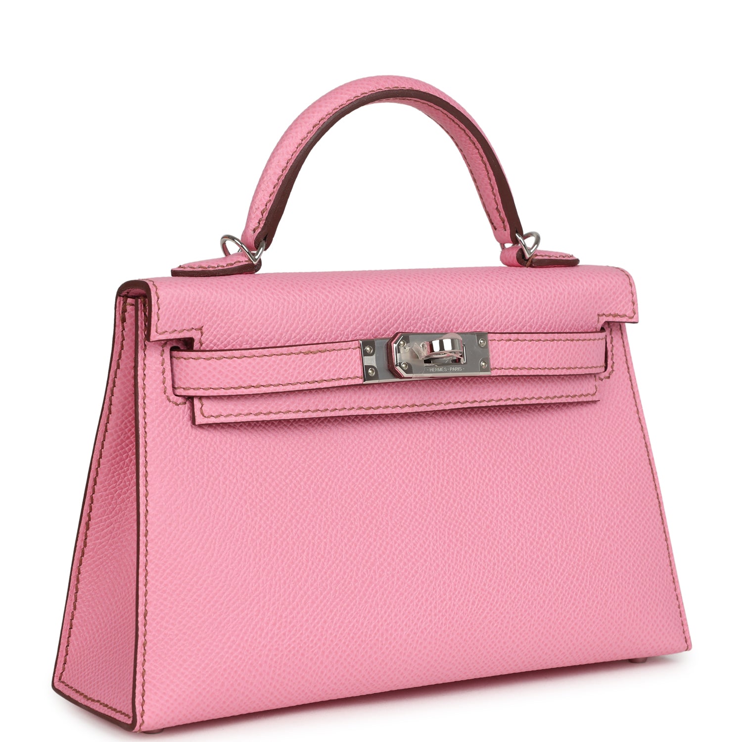 Hermès Kelly Sellier 20 Bubblegum Epsom Palladium Hardware