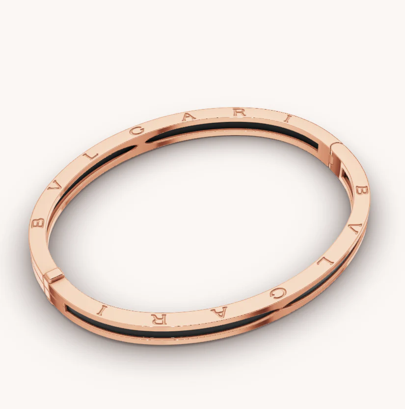Regalia jewelryZERO 1 PINK GOLD WITH BLACK CERAMIC BRACELET