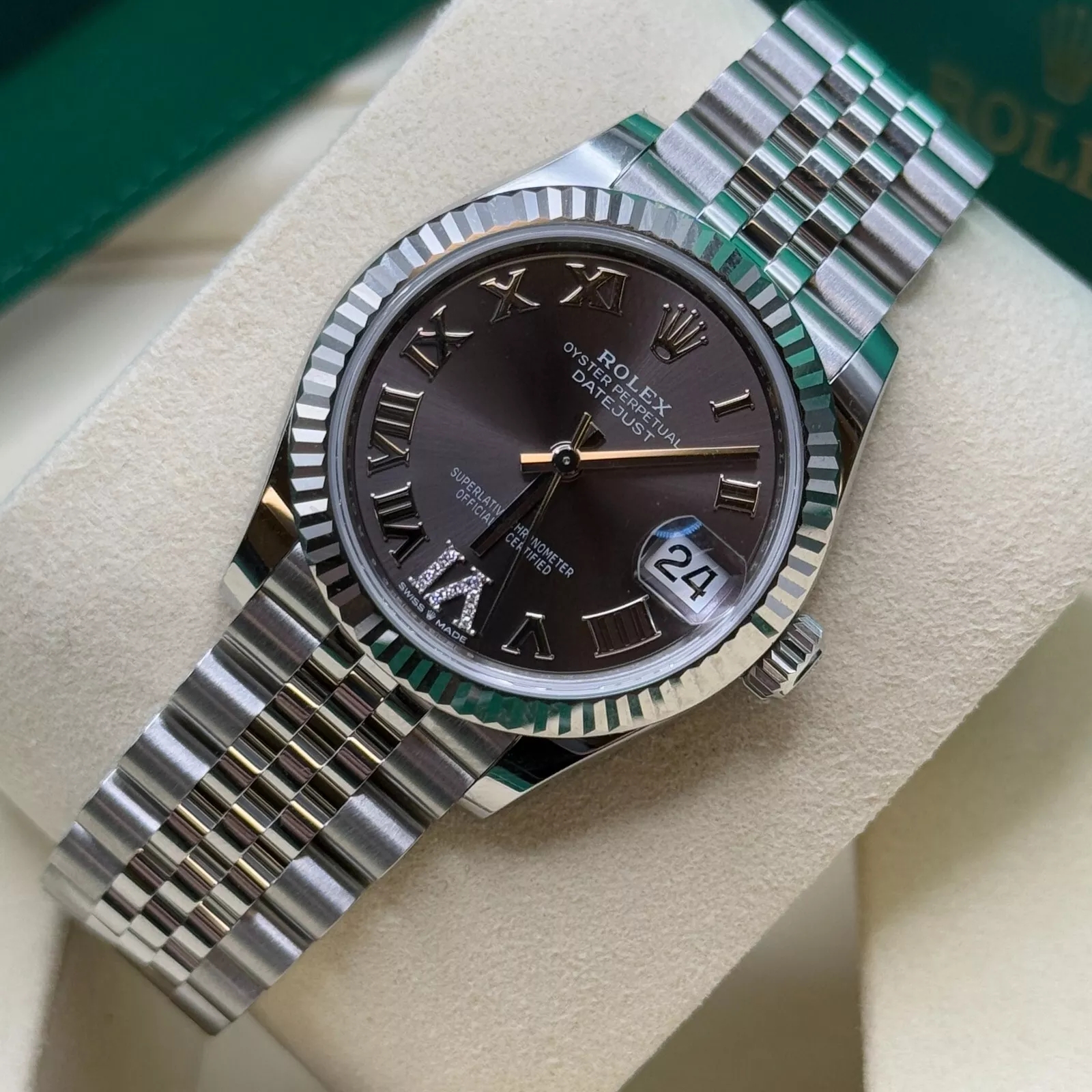 【Super Clone】ROLEX Datejust m278274-0027/0028 Dark Grey 31mm Dial Oyster Watch
