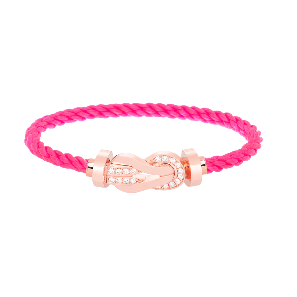 Regalia jewelryCHANCE LARGE 8 FIGURE BUCKLE HALF DIAMOND BRACELET ROSE GOLD