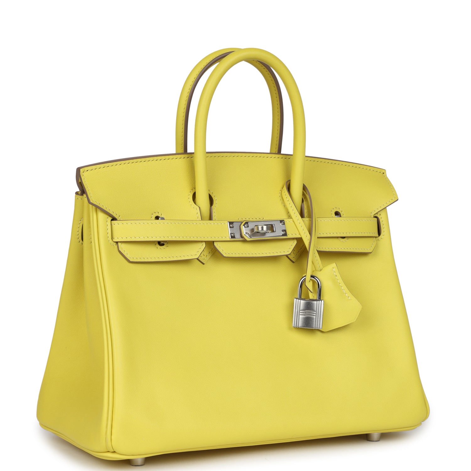 Hermès Birkin 25 Lime Swift Palladium Hardware