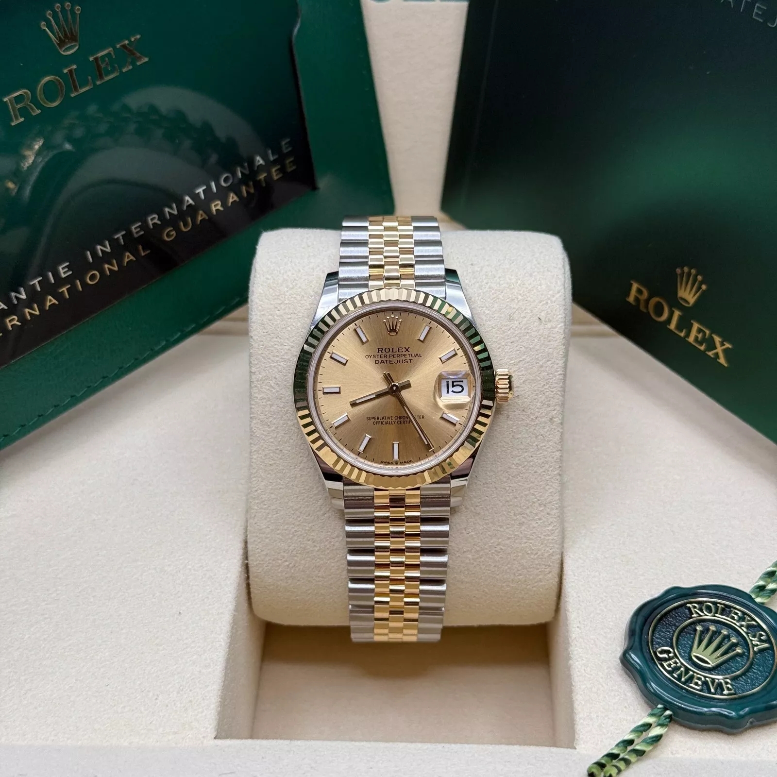 【Super Clone】ROLEX Datejust m278273-0013/0014 31mm Champagne Dial Stainless Steel and Yellow Gold Oyster Watch
