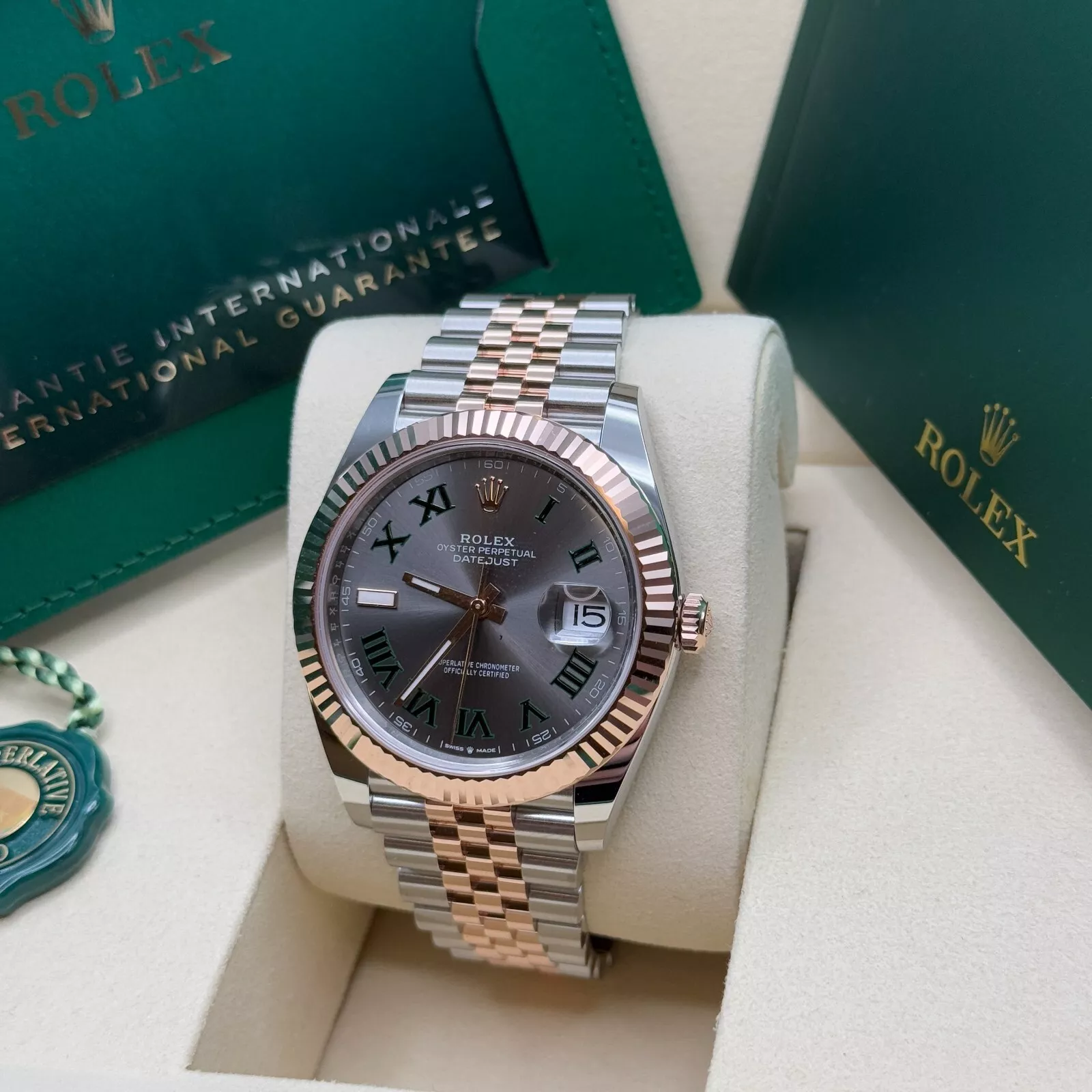 【Super Clone】ROLEX Datejust 41mm 126331 Oyster Band Steel and Everose Gold Men's Watch