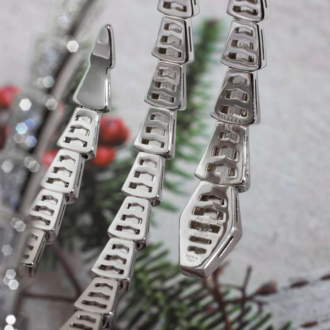 Regalia jewelrySERPENTI BRACELET SILVER DIAMOND DOUBLE ROW