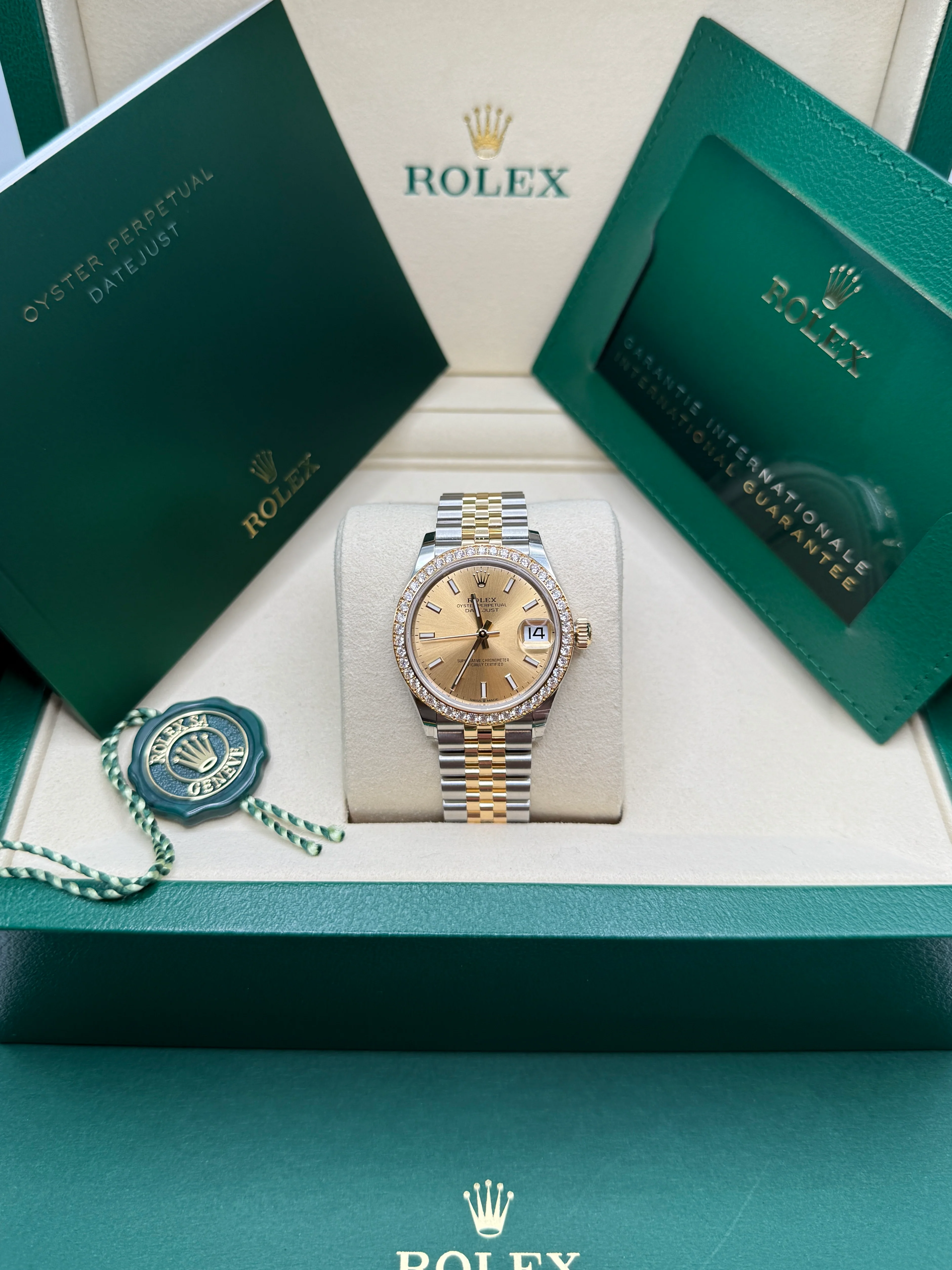 【Super Clone】RLX Datejust m278383-0013/0014  31mm Champagne Dial Oyster Bracelet