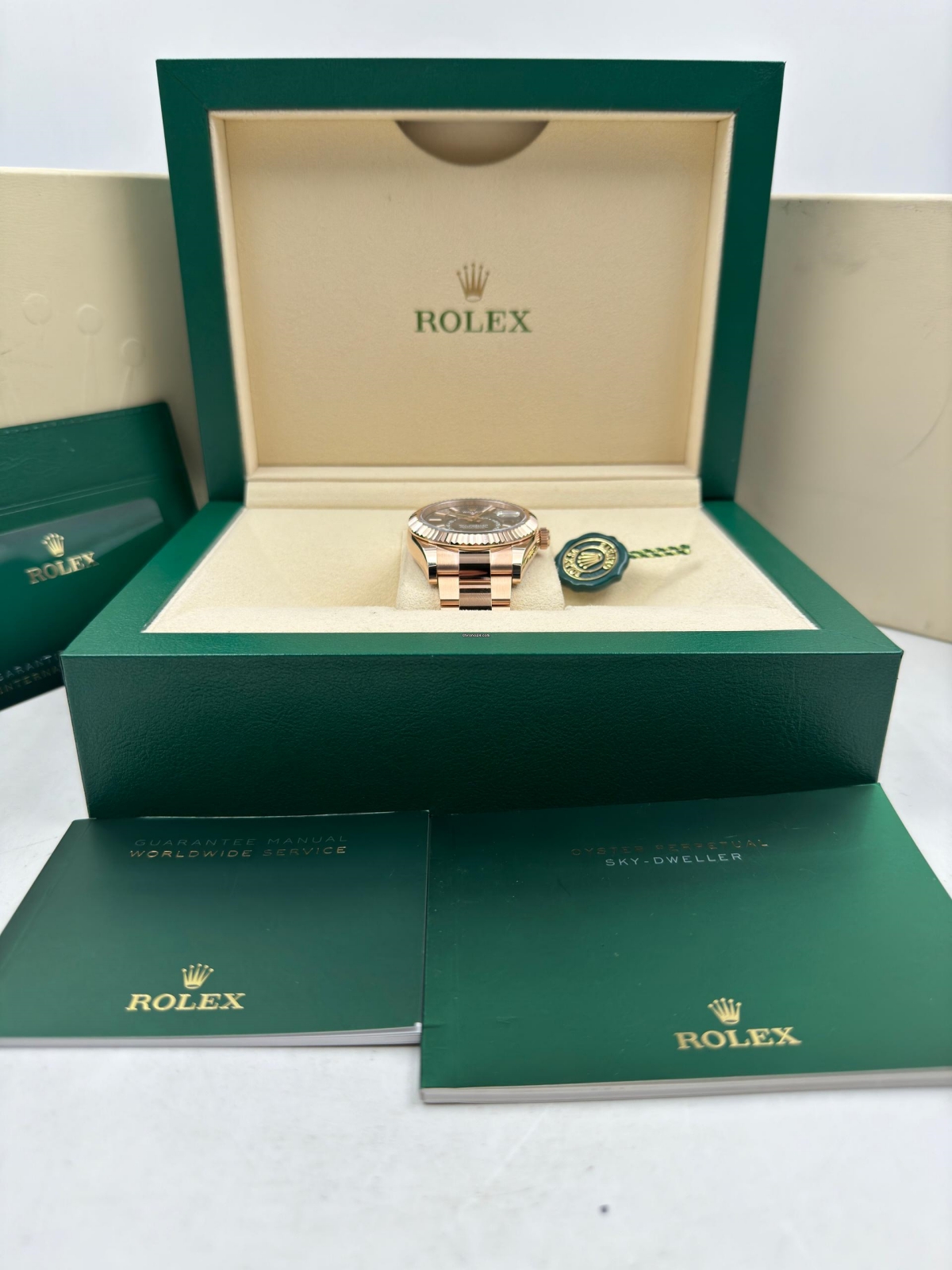 【Super Clone】ROLEX  Sky-Dweller 42mm 336935-0004/0008 Rose Gold Rhodium Dial Oyster