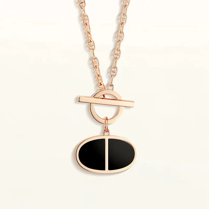 Regalia jewelryCHAINE VERSO BLACK CERAMIC NECKLACE