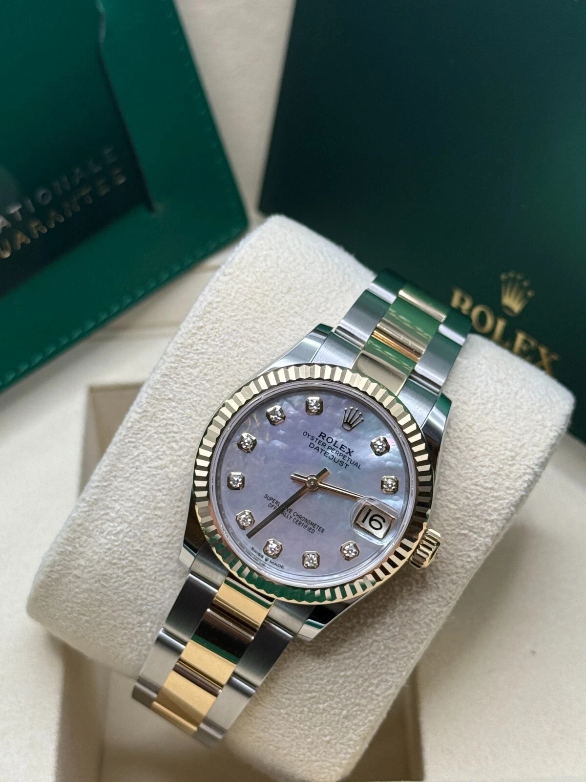 【Super Clone】RLX Datejust m278273-0027/0028 31mm White Mother-of-Pearl Dial Stainless Steel and Yellow Gold Oyster Watch