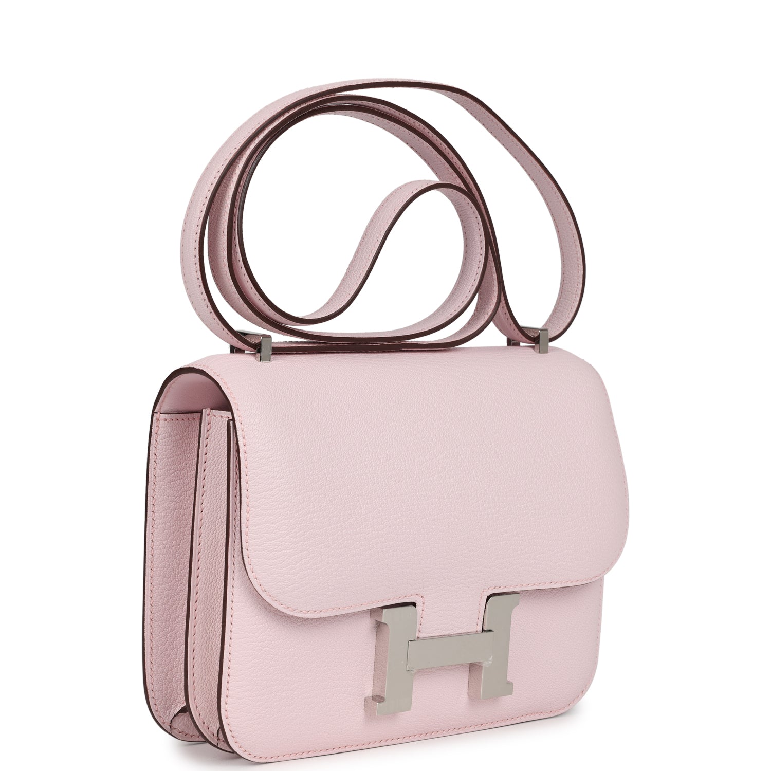 Hermès Constance 18 Rose Darling Chevre Mysore Palladium Hardware
