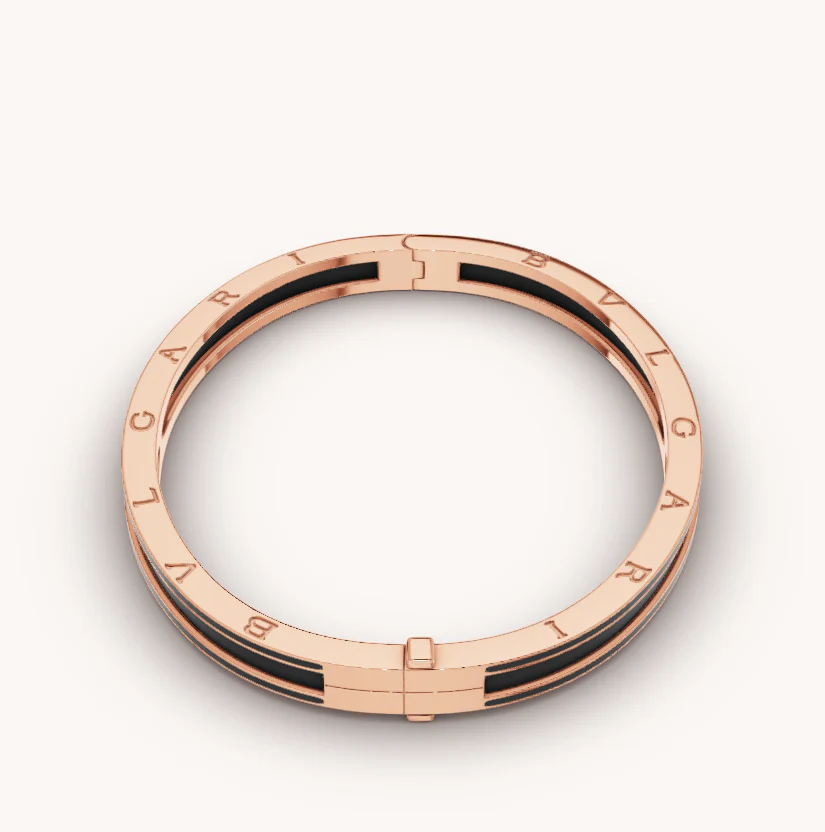 Regalia jewelryZERO 1 PINK GOLD WITH MATTE BLACK CERAMIC BRACELET