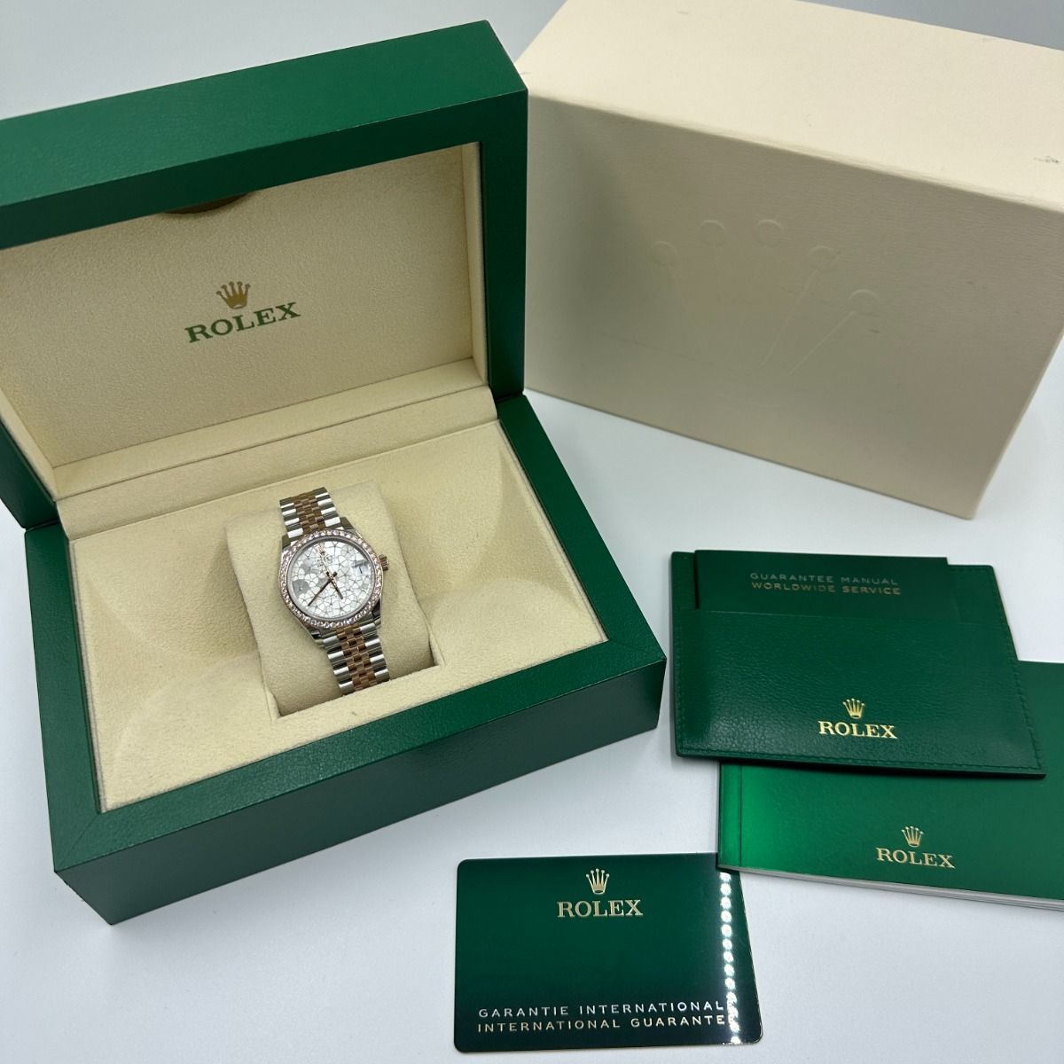 【Super Clone】ROLEX Datejust m278381-0031/0032 Silver Floral Motif Diamond Dial Diamond-Set Bezel 31mm