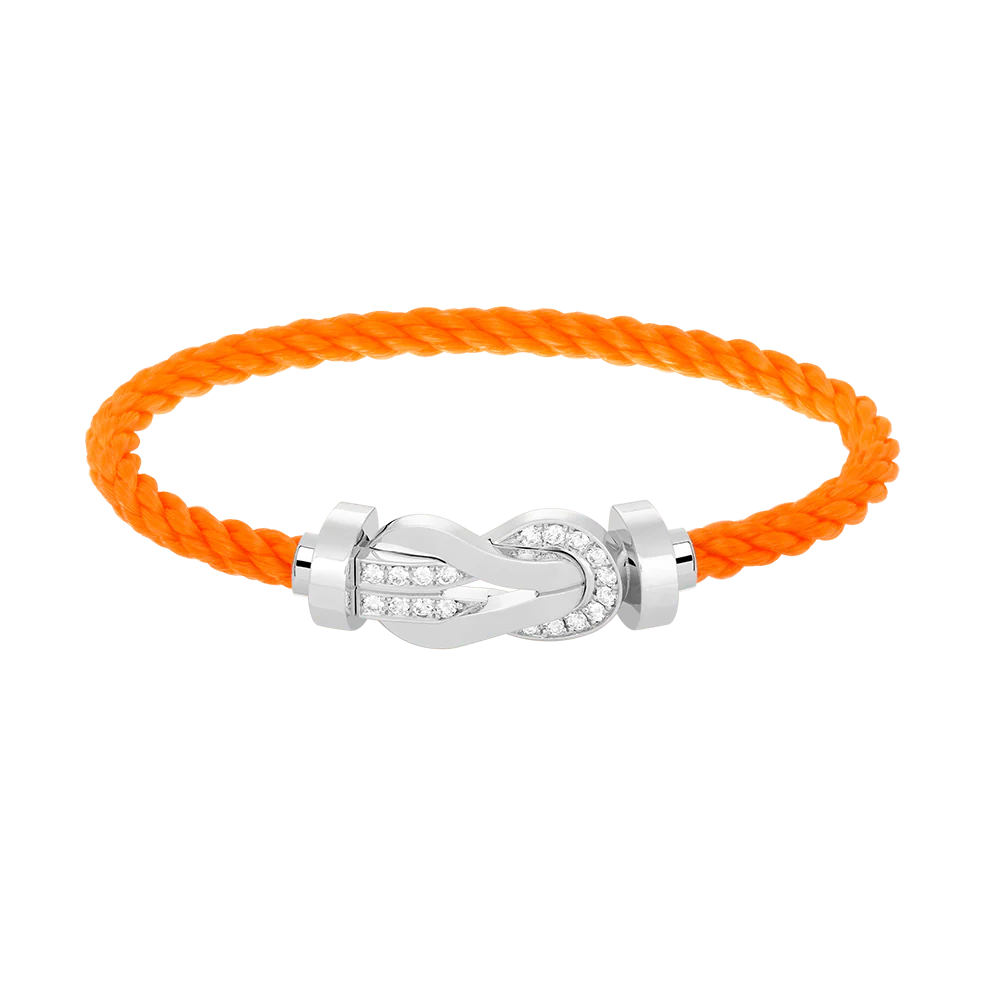 Regalia jewelryCHANCE LARGE 8 FIGURE BUCKLE HALF DIAMOND BRACELET SILVER