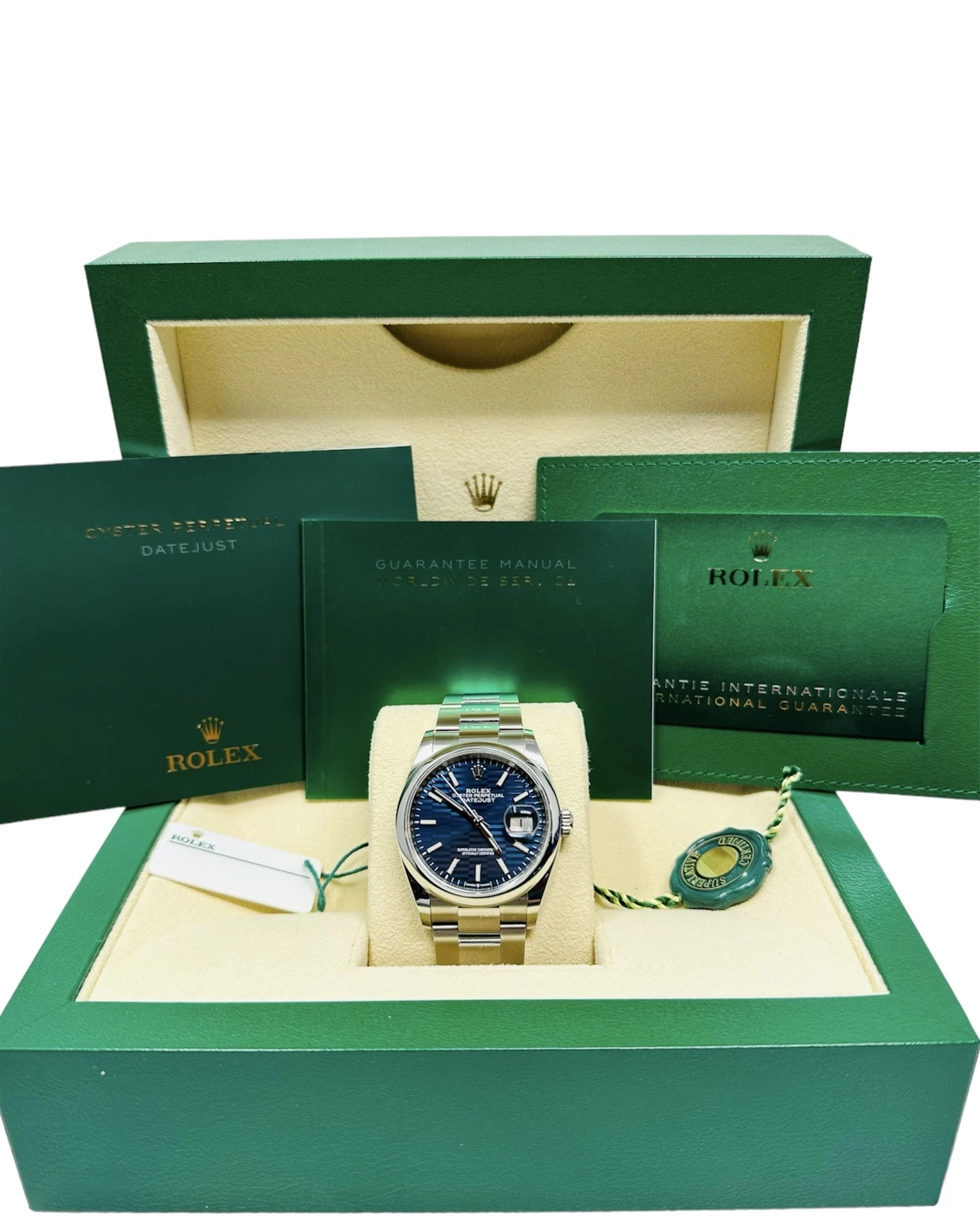 【Super Clone】ROLEX  Datejust 36mm 126200 Oyster Perpetual Blue Fluted Motif Dial Jubilee Stainless Steel