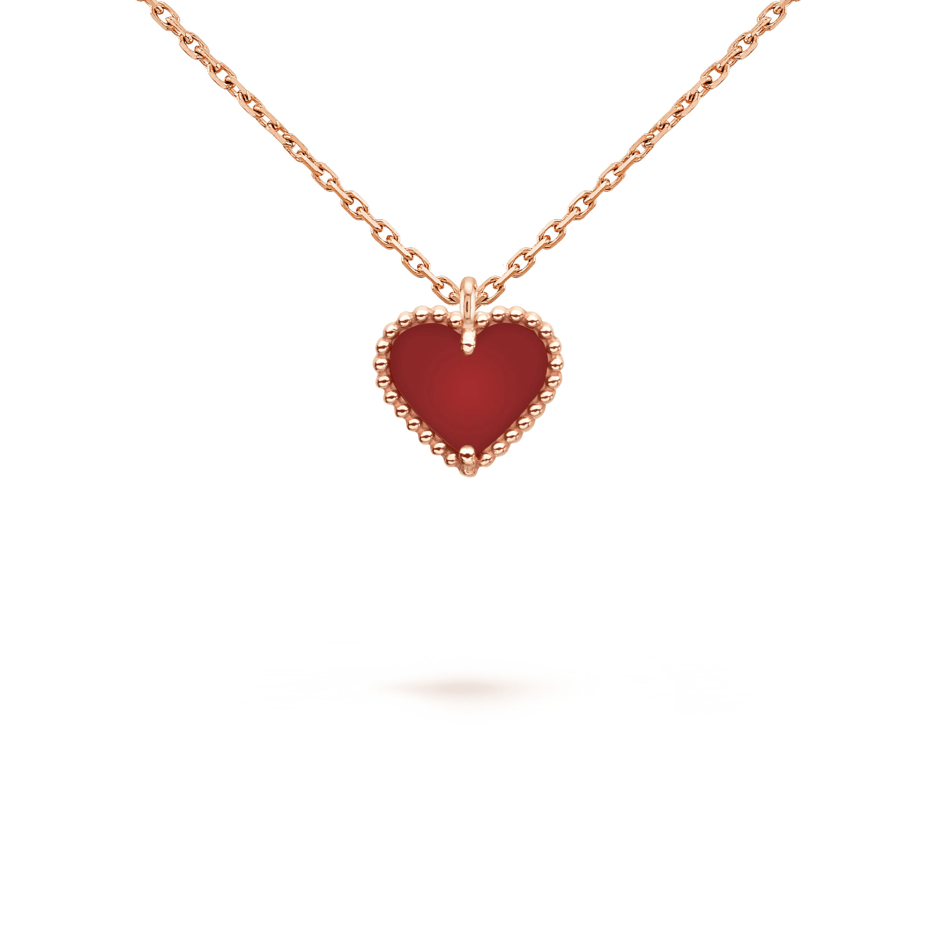 Regalia jewelrySWEET CLOVER CARNELIAN HEART NECKLACE