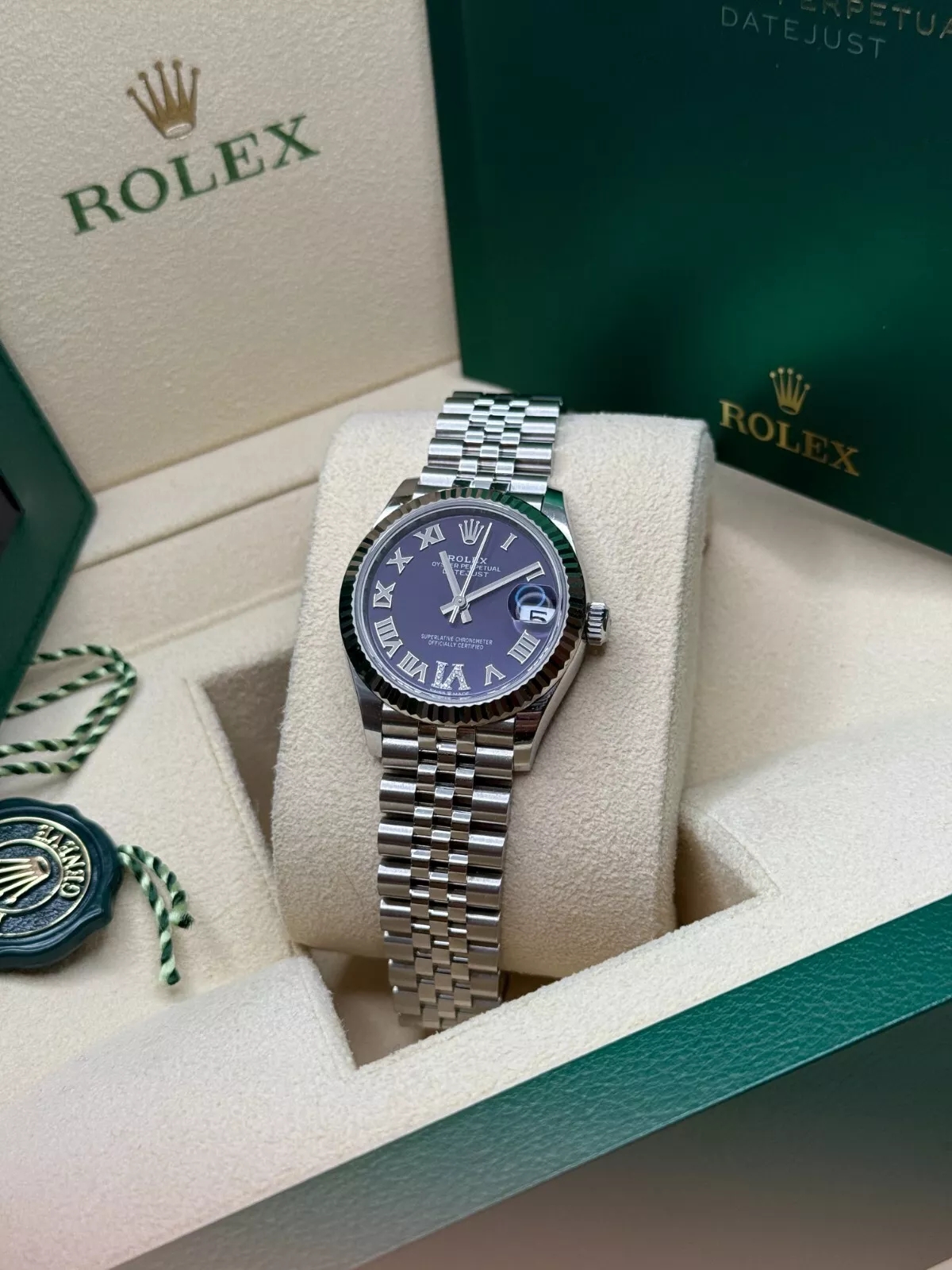 【Super Clone】RLX Datejust m278274-0025/0026 Aubergine 31mm Dial Oyster Watch