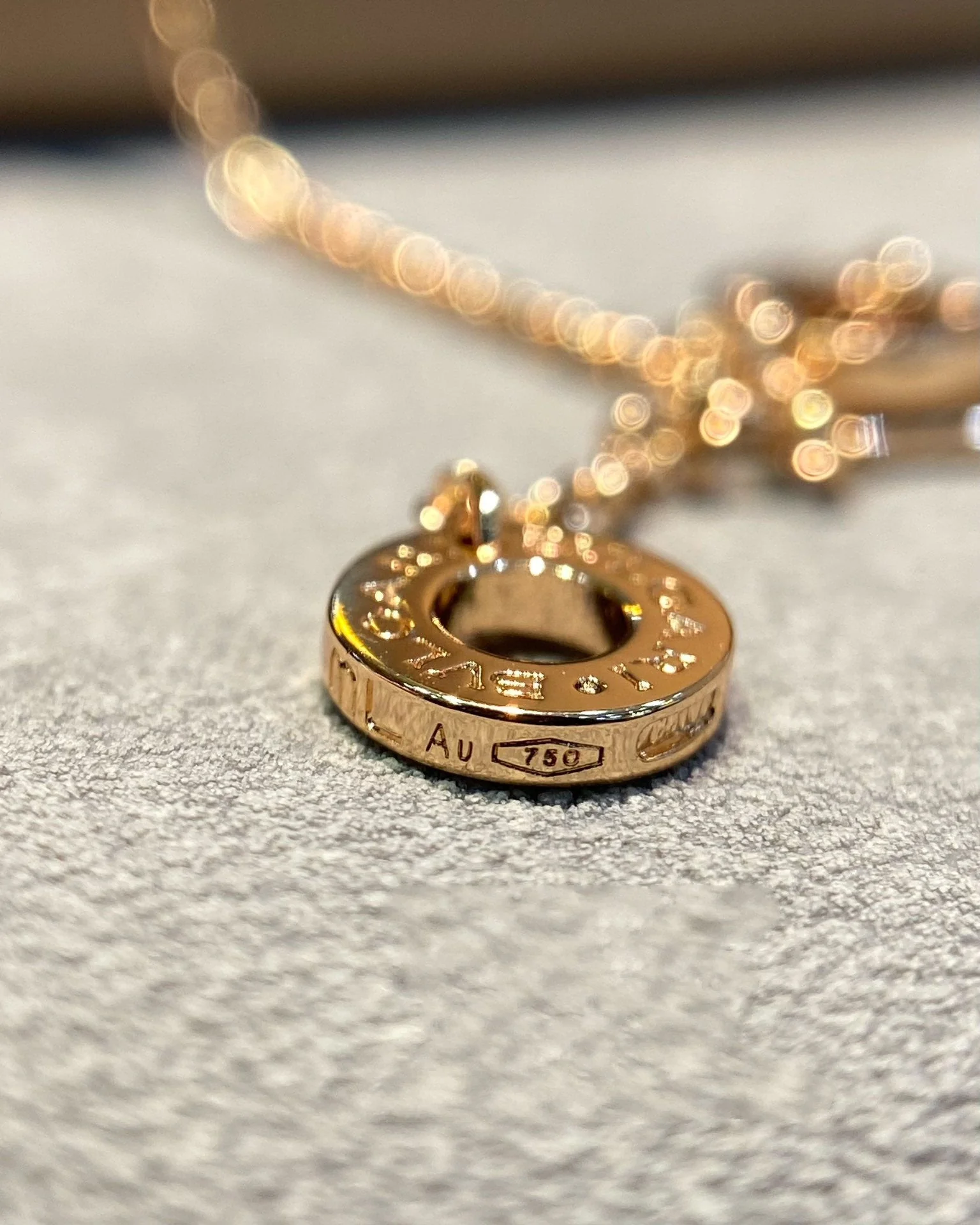 Regalia jewelryDREAM MALACHITE DIAMOND PAVED PINK GOLD NECKLACE