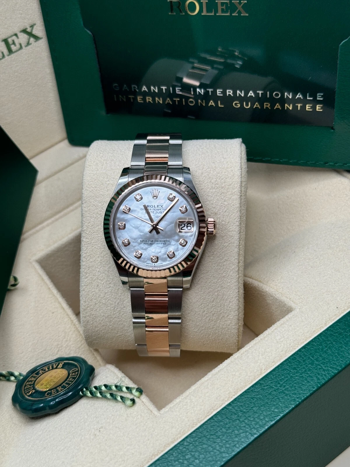 【Super Clone】ROLEX Datejust m278271-0025/0026 White Mother-of-Pearl 31mm Dial Oyster Bracelet Watch