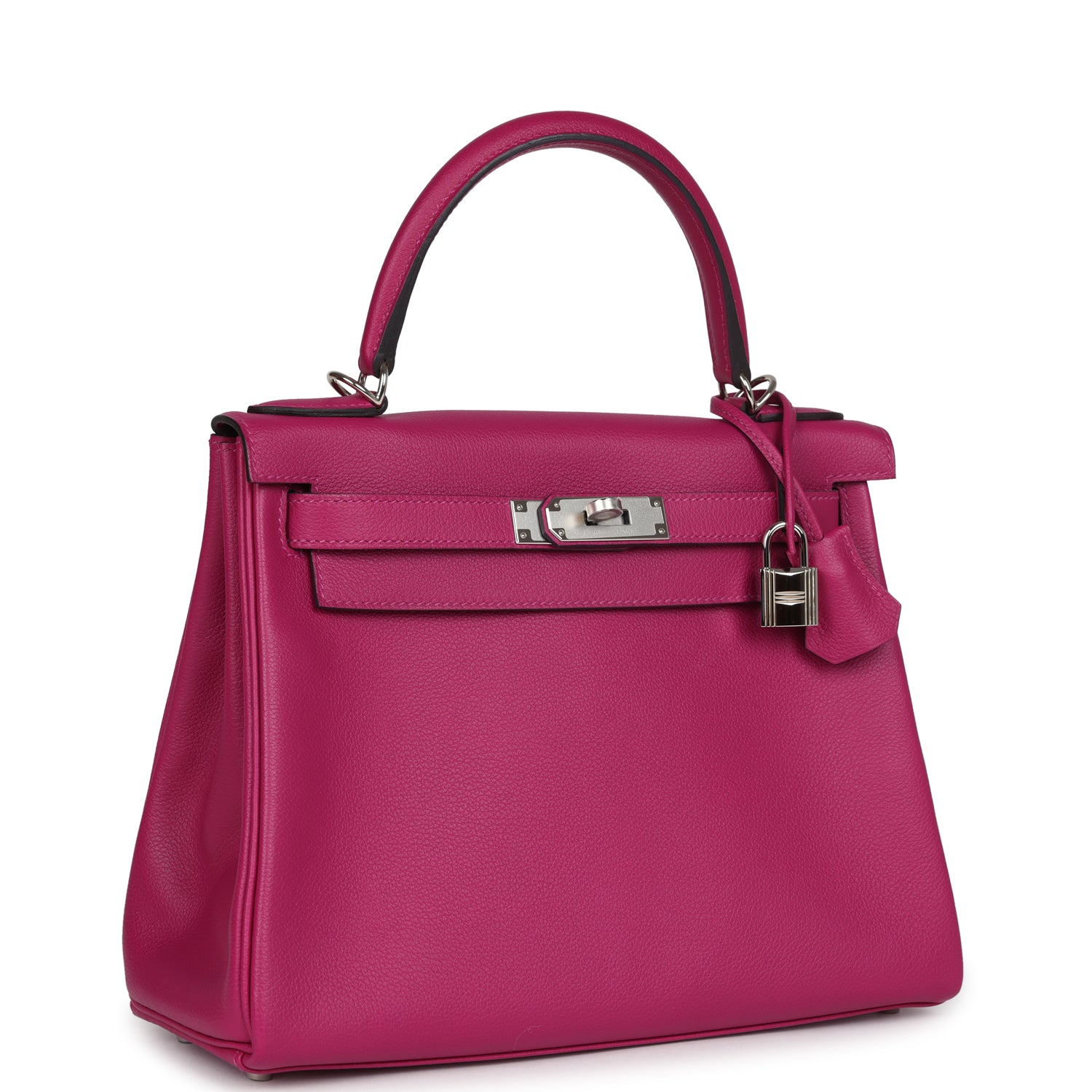 Hermès Kelly Retourne 28 Rose Poupre Evercolor Palladium Hardware