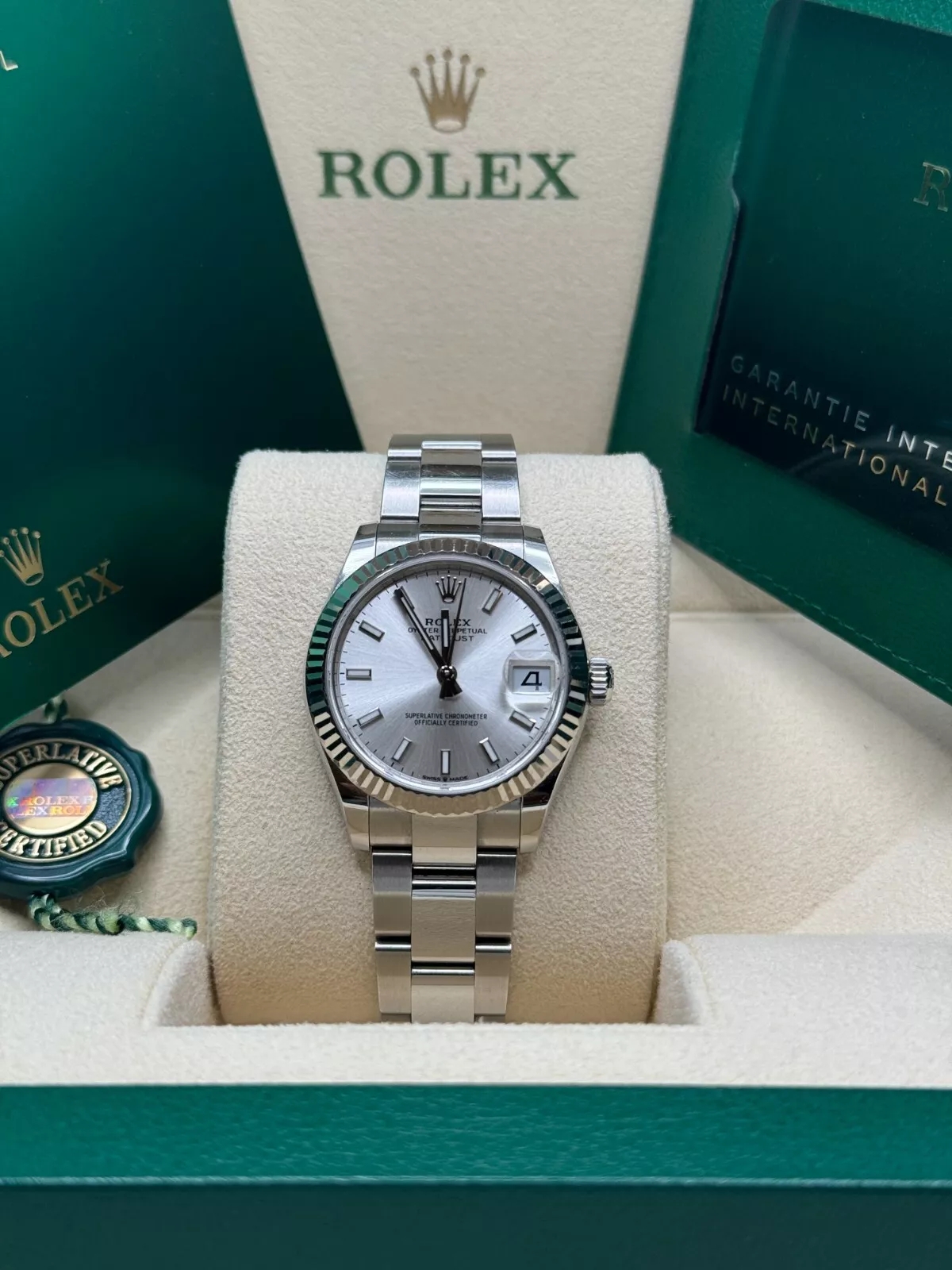 【Super Clone】ROLEX Datejust m278274-0011/0012 Silver Dial 31mm Fluted Bezel Oyster Bracelet