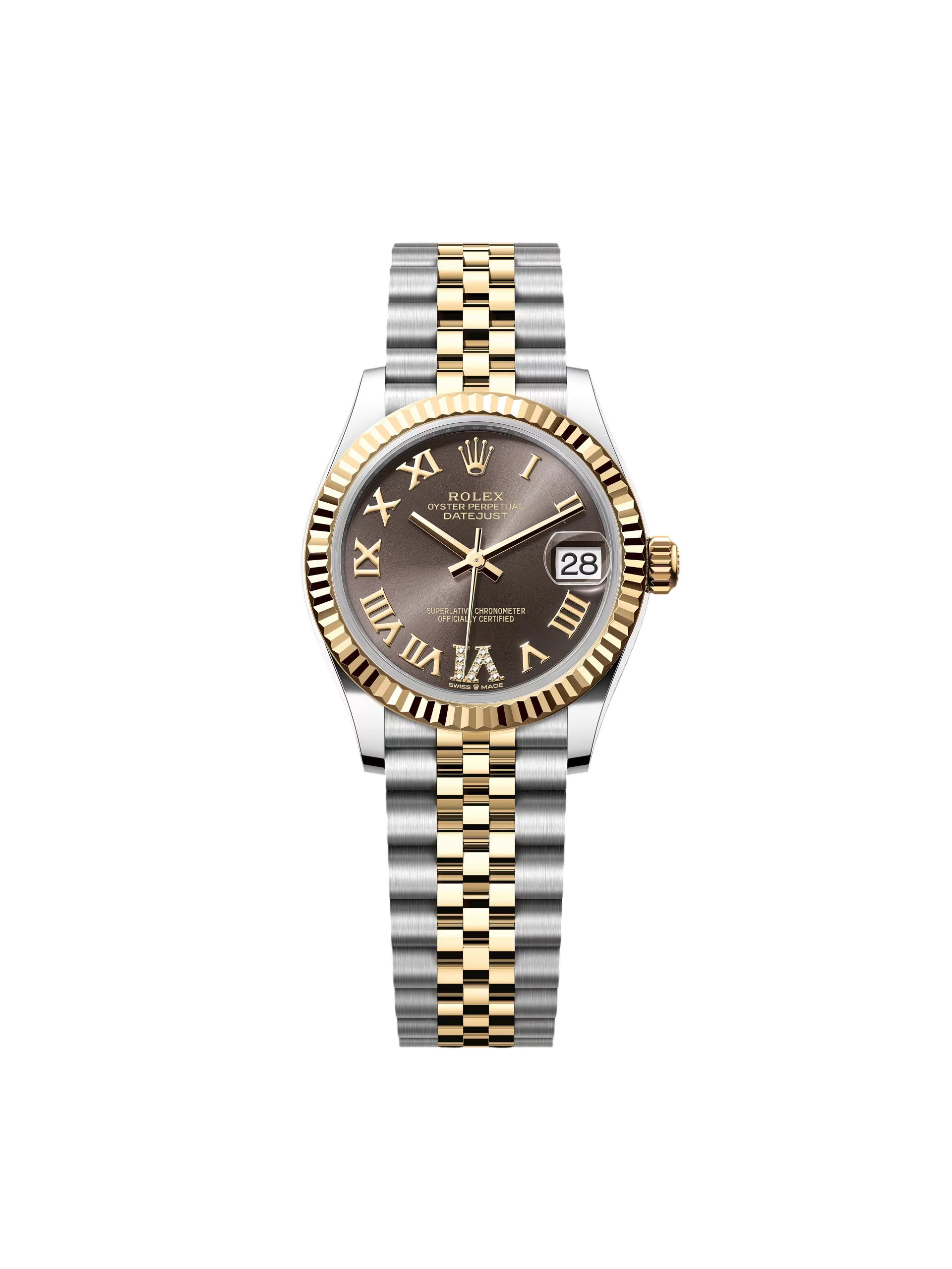 【Super Clone】ROLEX Datejust m278273-0017/0018 31mm Dark Grey Dial Stainless Steel and Yellow Gold Oyster Watch
