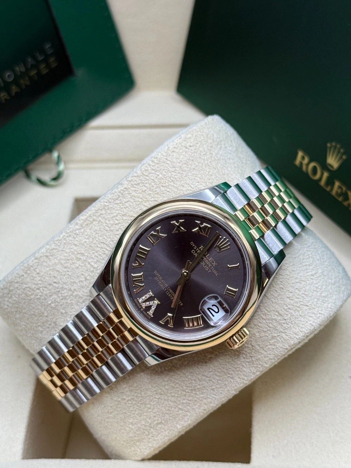 【Super Clone】ROLEX Datejust m278243-0013/0014  31mm Dark Grey Dial Yellow Rolesor Oyster Watch