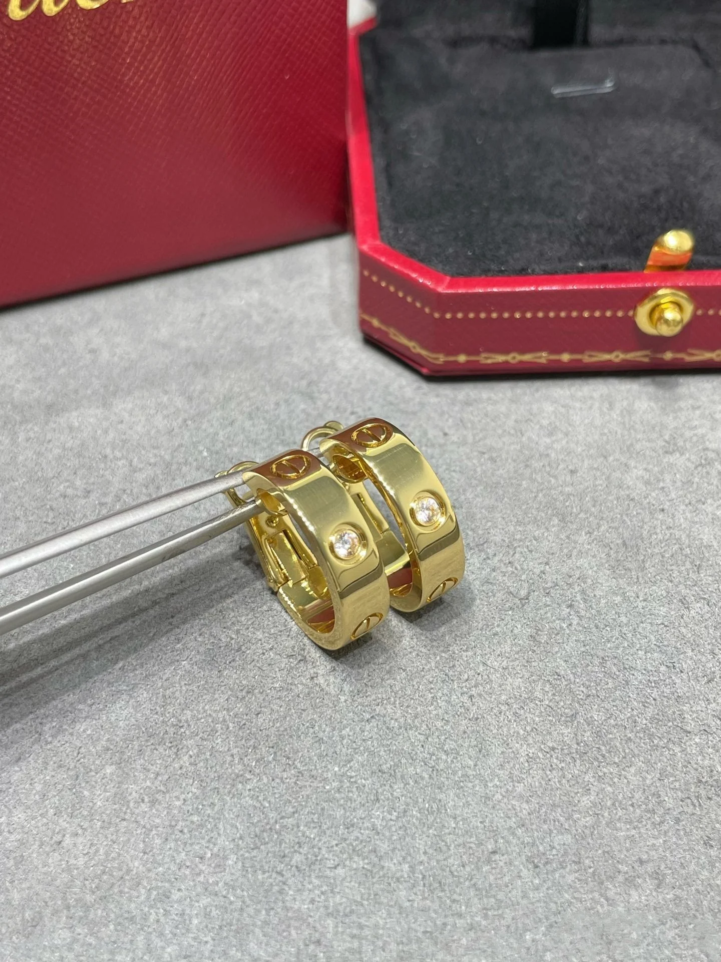 Regalia jewelryLOVE 5.5MM 1 DIAMOND EARRINGS