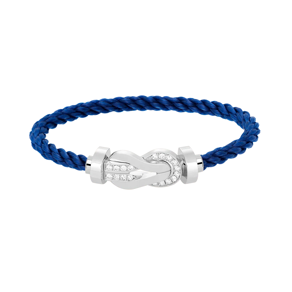 Regalia jewelryCHANCE LARGE 8 FIGURE BUCKLE HALF DIAMOND BRACELET SILVER