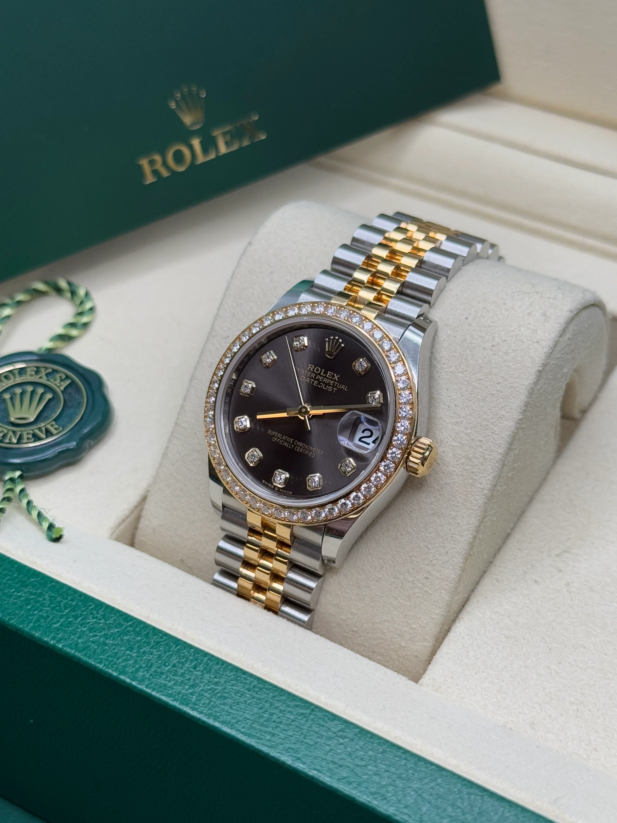 【Super Clone】ROLEX Datejust m278383RBR-0021/0022 31mm Dark Grey Dial Oyster Bracelet