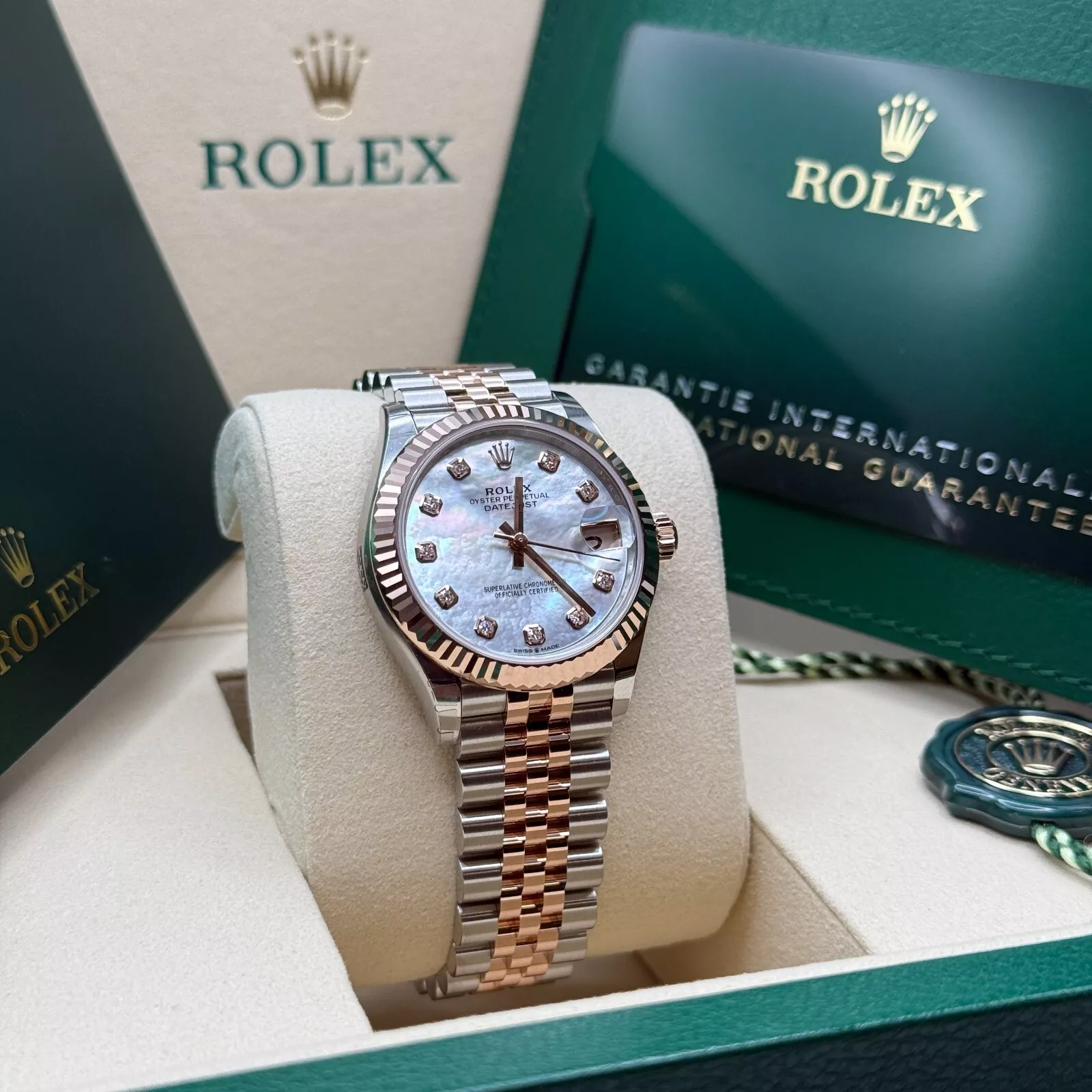 【Super Clone】ROLEX Datejust m278271-0025/0026 White Mother-of-Pearl 31mm Dial Oyster Bracelet Watch