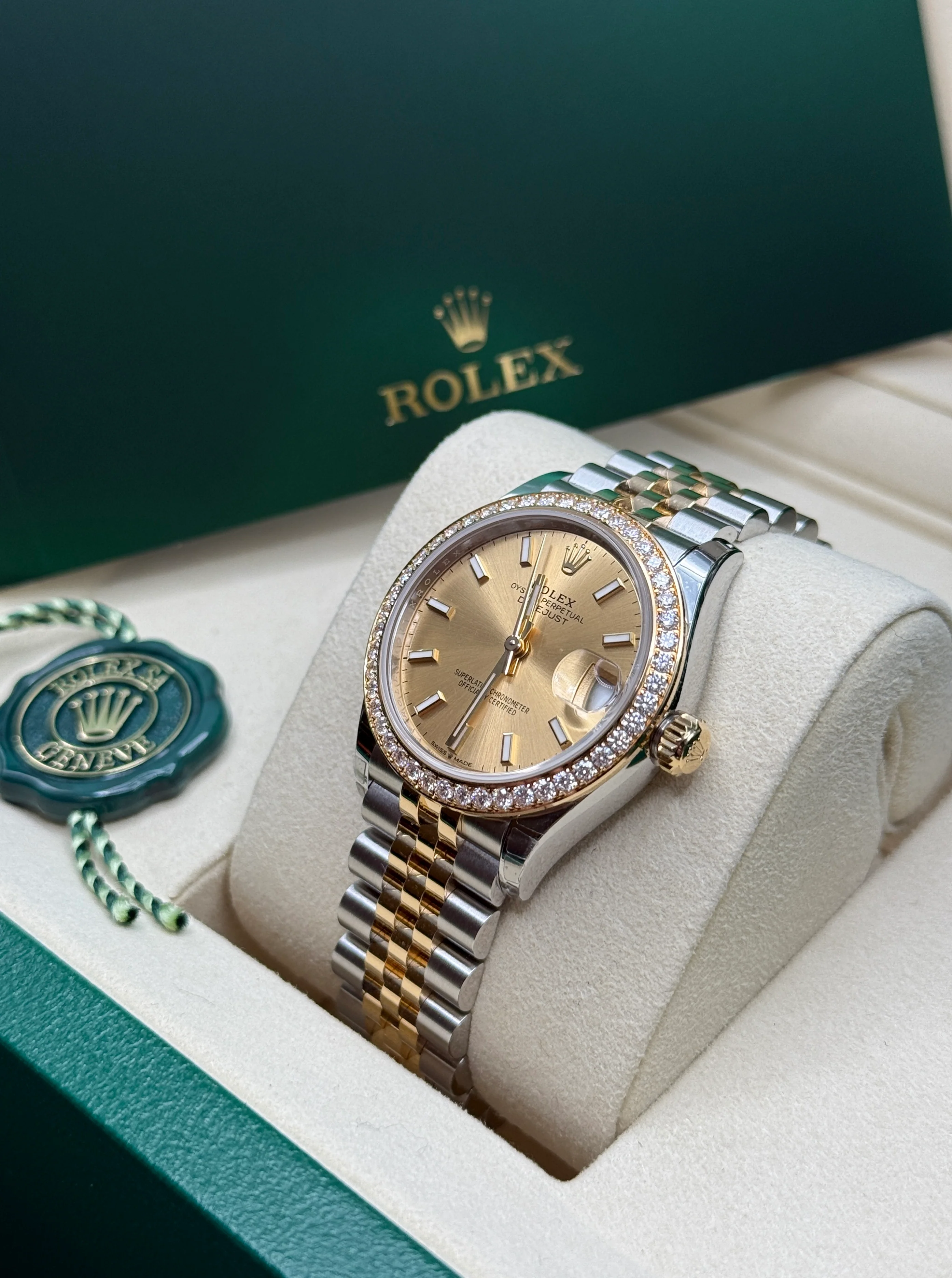 【Super Clone】RLX Datejust m278383-0013/0014  31mm Champagne Dial Oyster Bracelet
