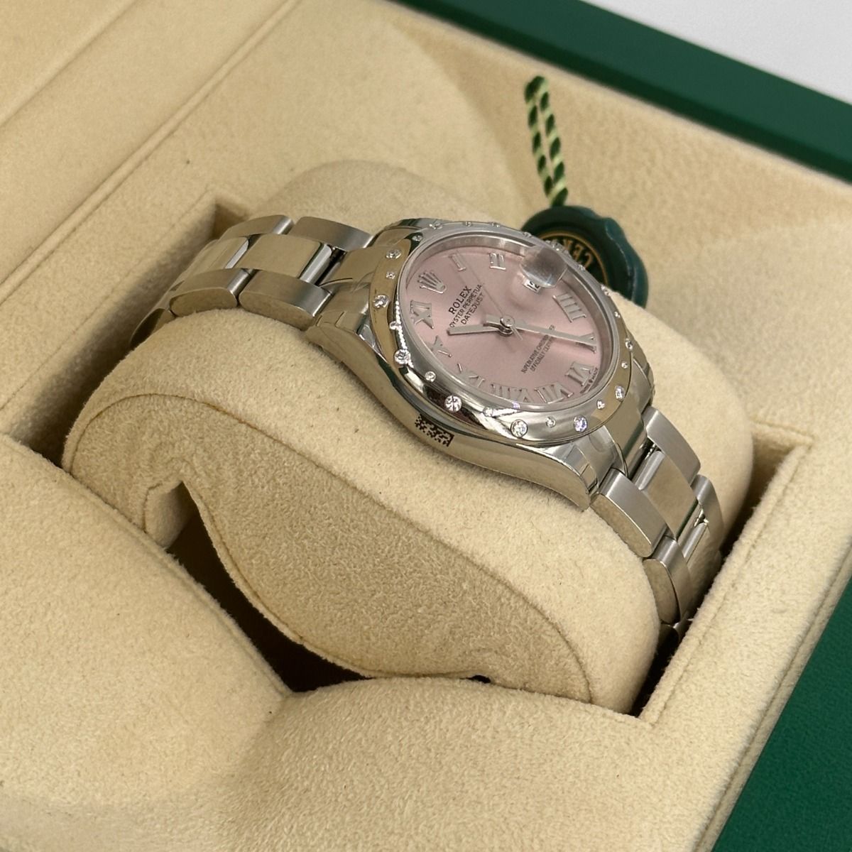 【Super Clone】ROLEX Datejust m278344-0021/0022 Pink Dial 31mm Domed Diamond Oyster Watch