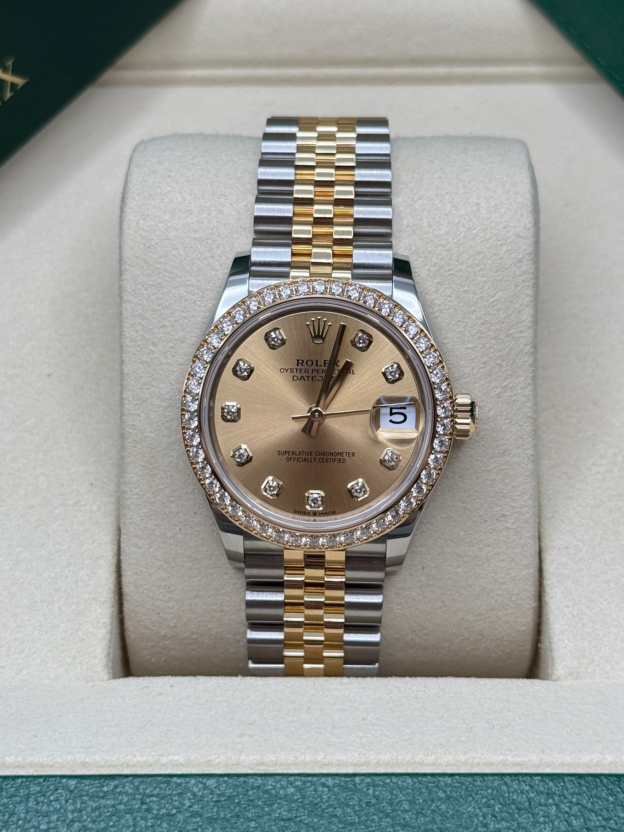 【Super Clone】RLX Datejust m278383-0025/0026 31mm Champagne Dial Oyster Bracelet