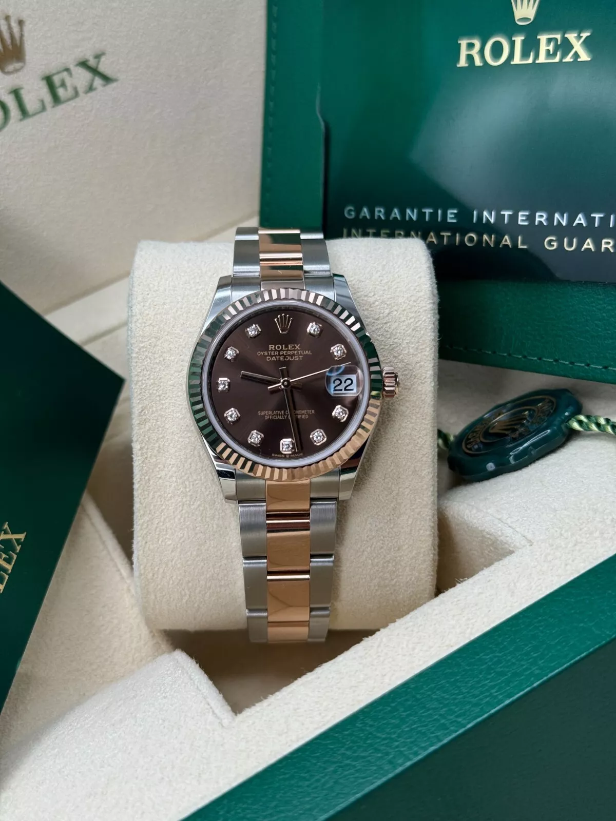 【Super Clone】ROLEX Datejust m278271-0027/0028 Chocolate 31mm Dial Oyster Bracelet Watch