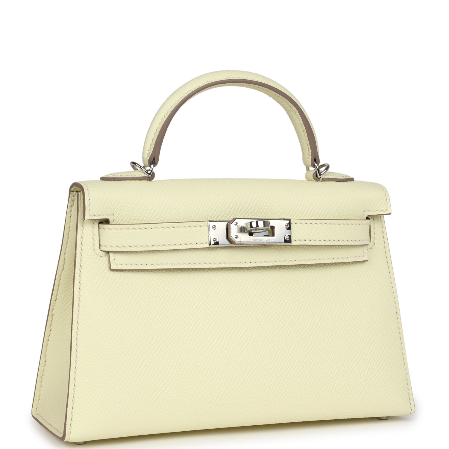 Hermès Kelly Sellier 20 Jaune Milton Epsom Palladium Hardware