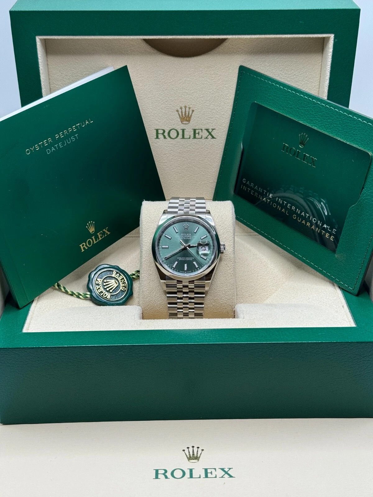 【Super Clone】ROLEX  Datejust 36mm 126200 Mint Green Dial Stainless Steel Oyster Bracelet Watch