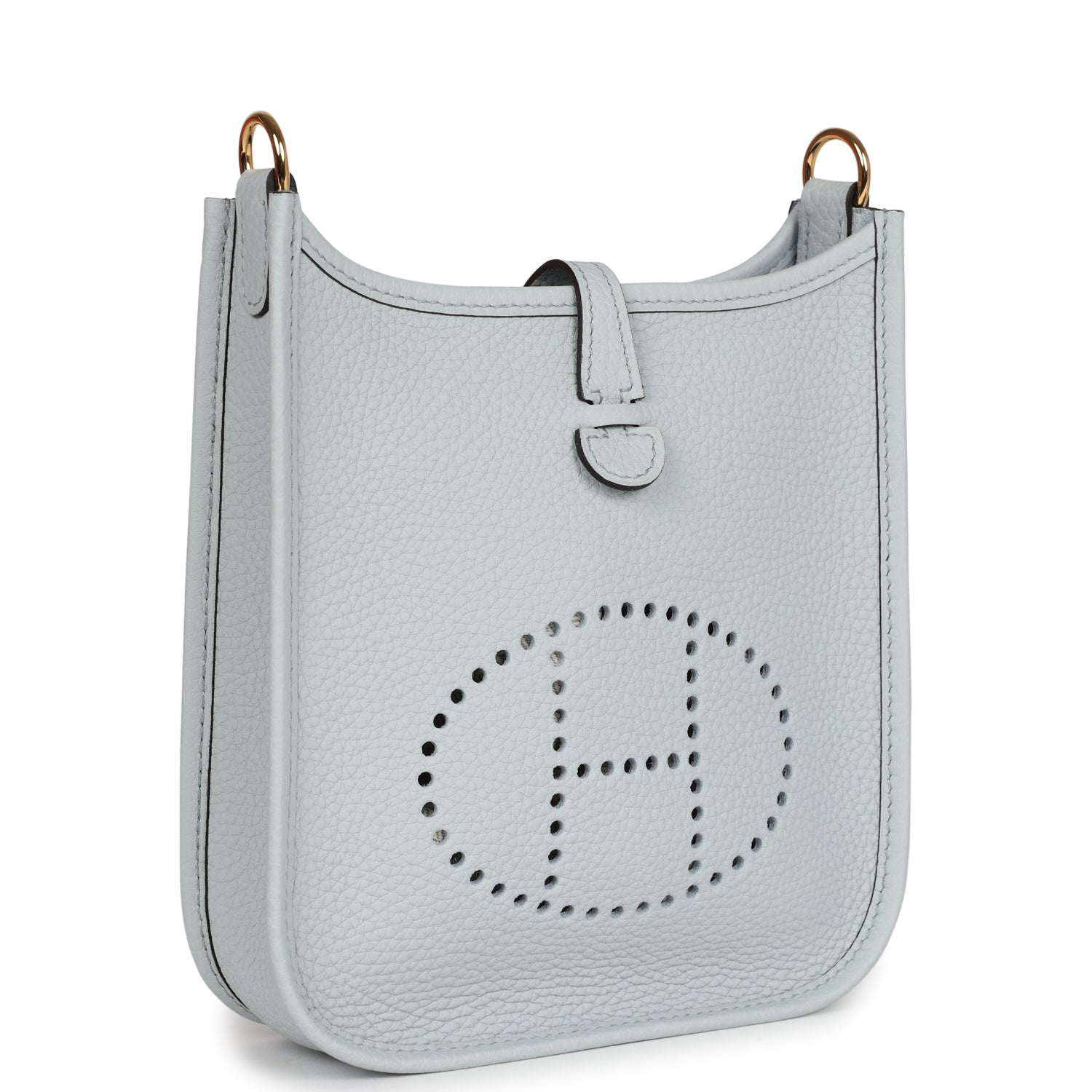 Hermès Evelyne TPM Bleu Pale Clemence Gold Hardware