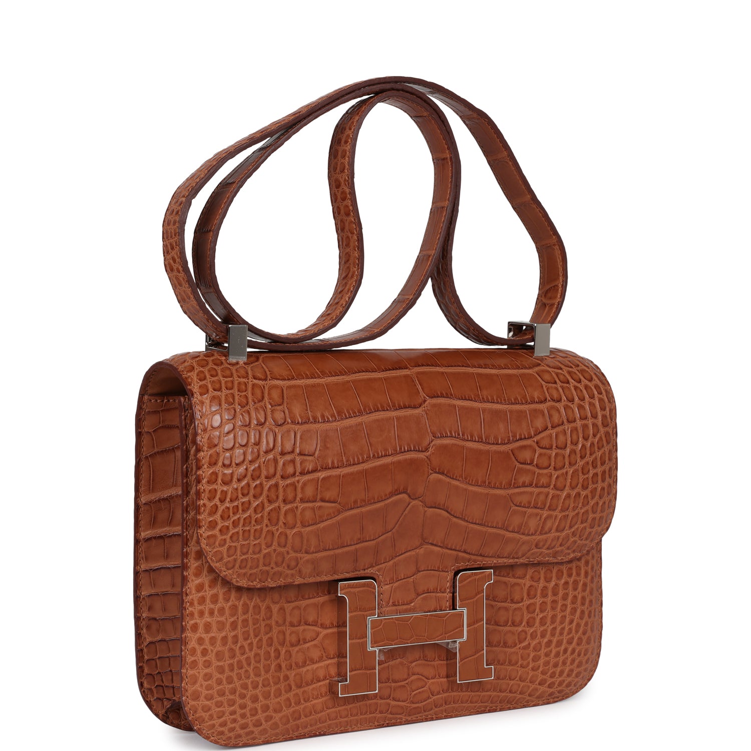 Hermès Constance 1-24 Gold Matte Alligator Marquette Palladium Hardware