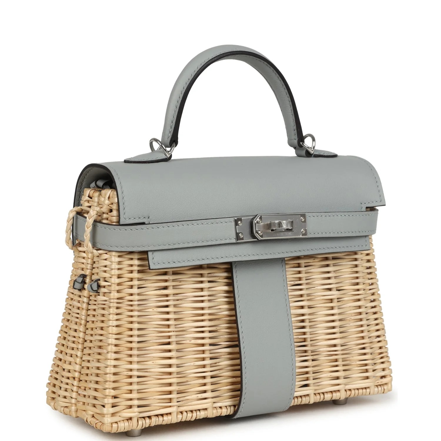 Hermès Mini Picnic Kelly 20 Bleu Glacier Swift Palladium Hardware